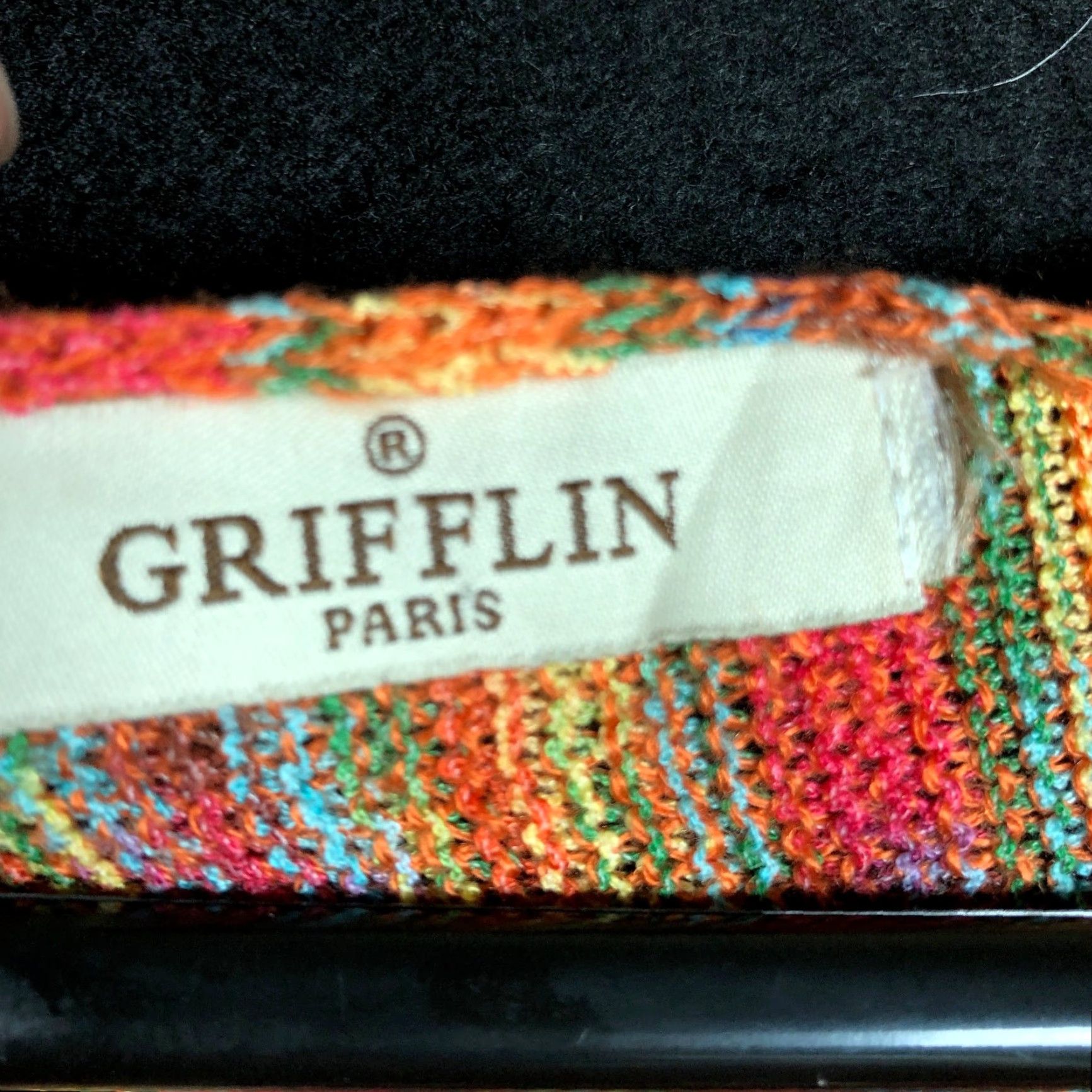 Griffin Grifflin Paris Womens Sweater Orange Multicolored Poncho Button Side XL/XXL Size XXL / US 16-18 / IT 52-54 - 6 Thumbnail