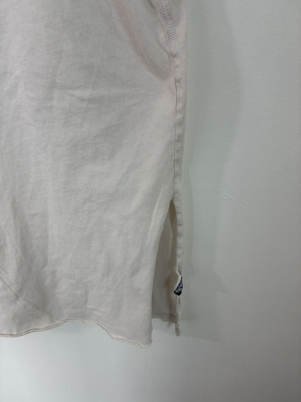 Vintage Thrashed Blank White Basic Scoop Neck Distressed Tee Size US L / EU 52-54 / 3 - 3 Thumbnail