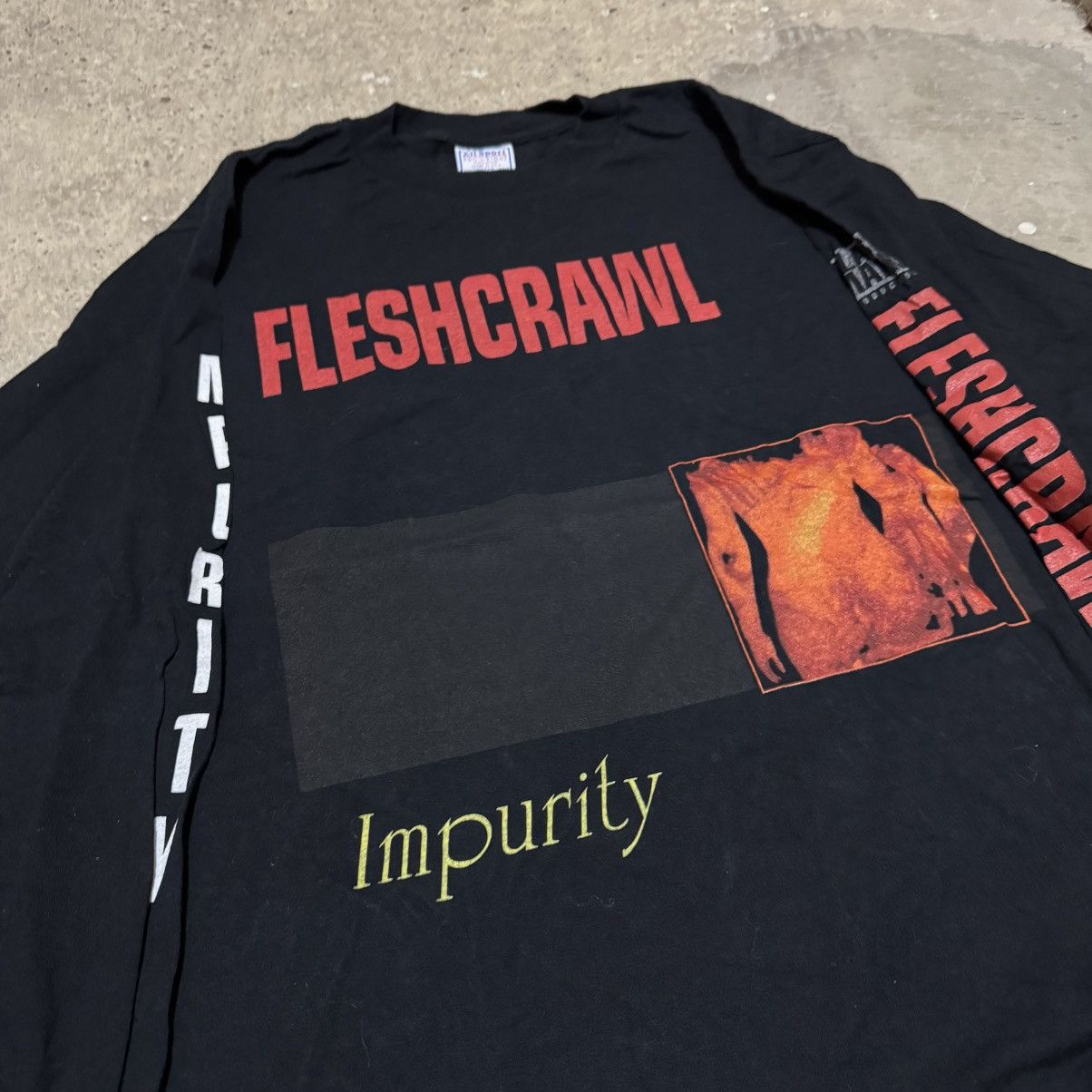Band Tees × Vintage Vintage rare Fleshcrawl 1994 Impurity longsleeve Size US L / EU 52-54 / 3 - 4 Thumbnail