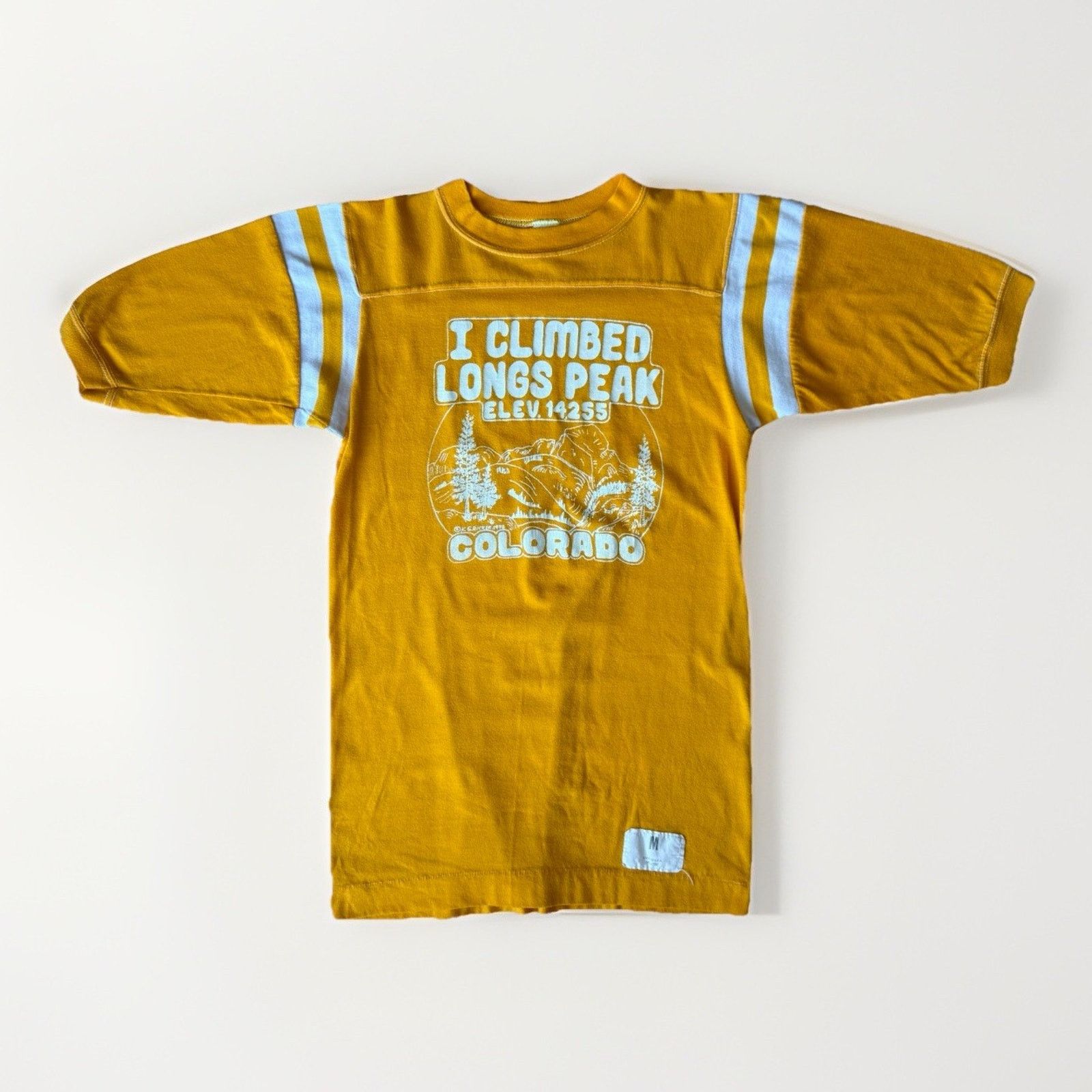 Vintage Vintage I Climbed Longs Peak Shirt M Yellow 70s Made in USA Size US M / EU 48-50 / 2 - 1 Thumbnail
