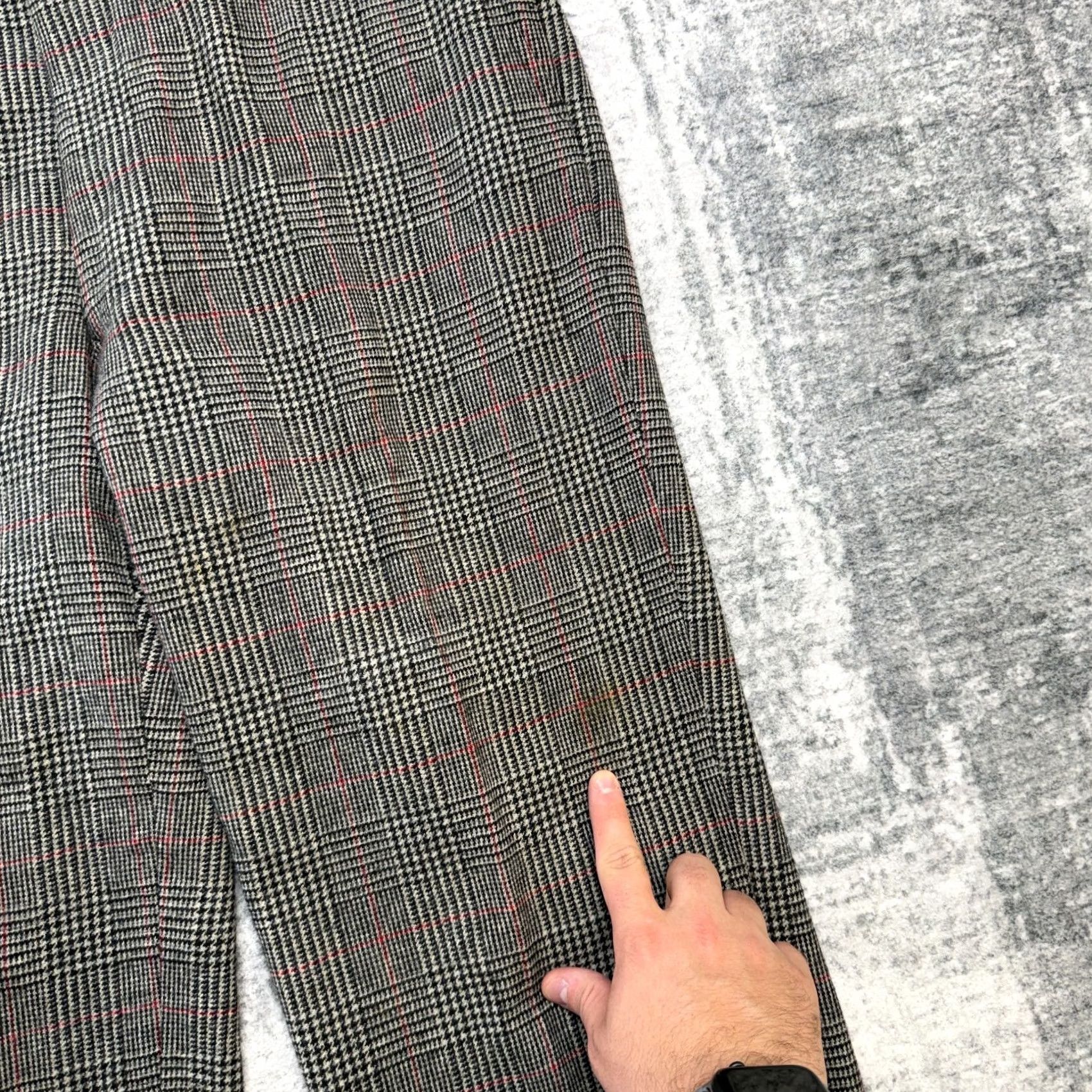 Brooks Brothers Brooks Brothers VTG Pants Mens 36 Gray Glen Check Plaid Wool Trousers Dress Pants Straight Front Wool crepe? Size US 36 / EU 52 - 3 Thumbnail