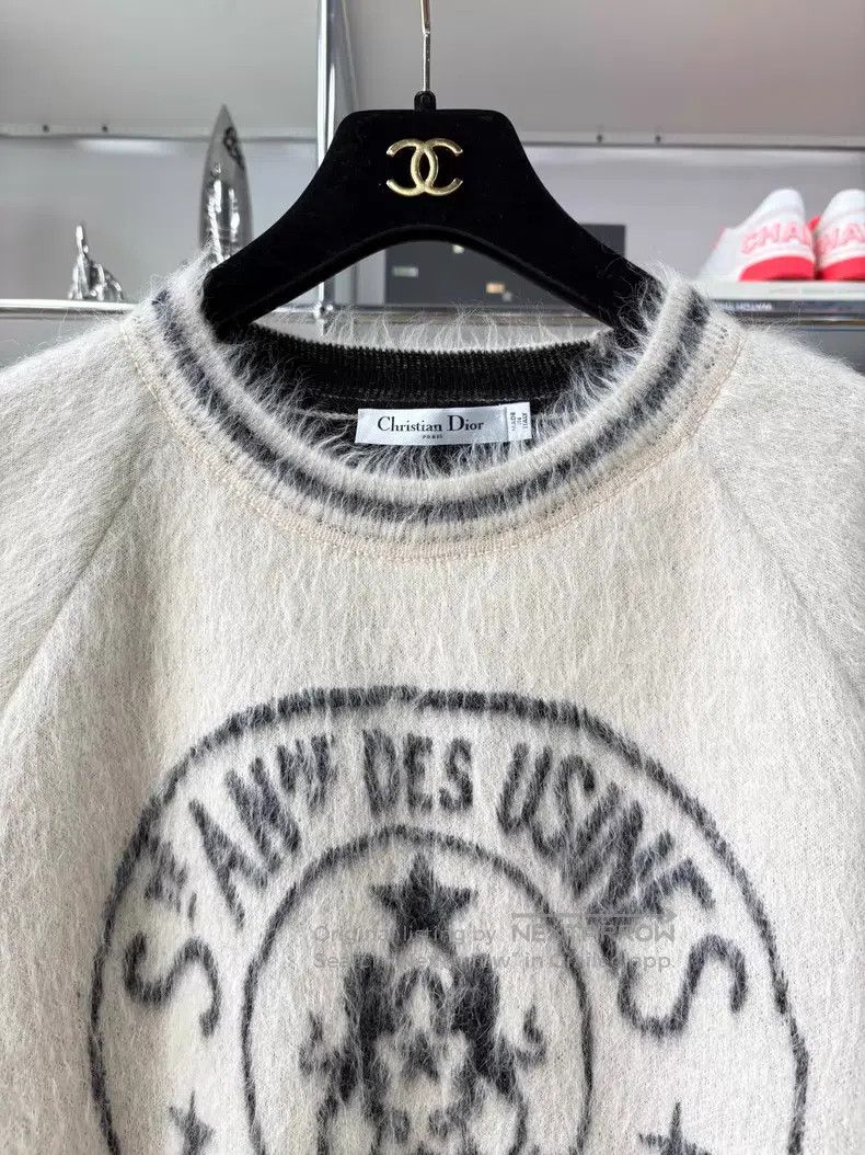 Dior Dior Beige horsehair constellation print short sleeves Size XXS / US 00 / IT 34 - 2 Thumbnail