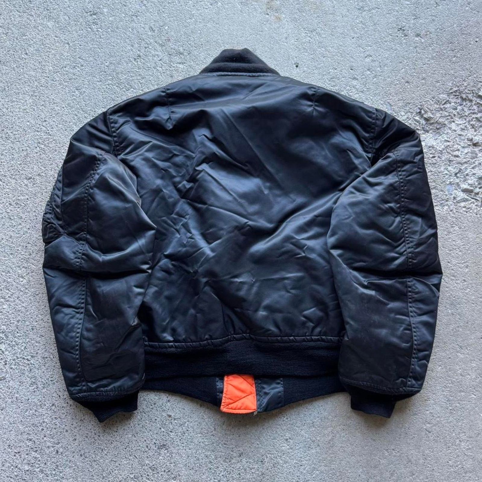 Vintage Vtg Black MA-1 Reversible Bomber Jacket Greenbriar Ind Size US L / EU 52-54 / 3 - 4 Thumbnail
