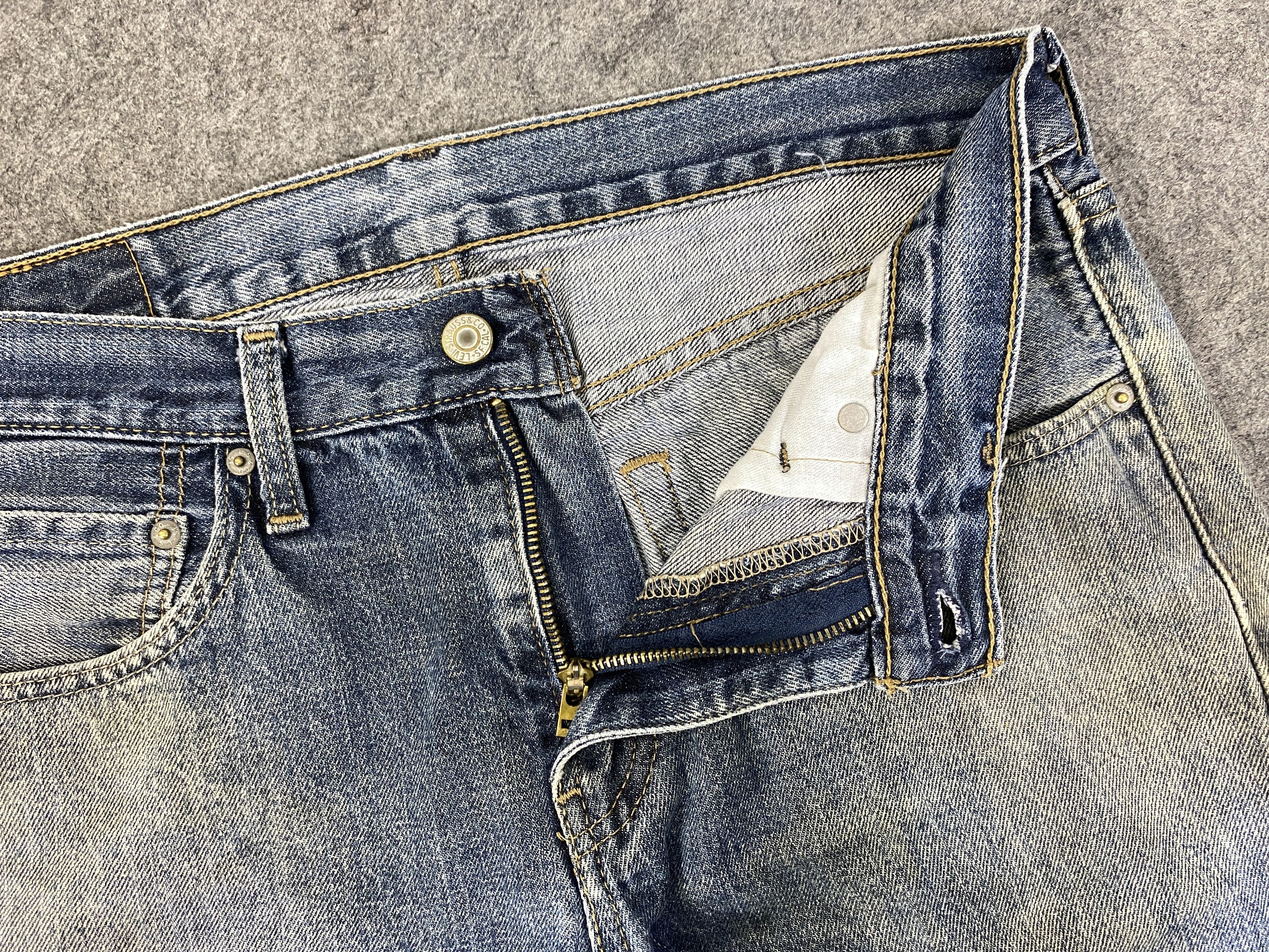 Japanese Brand Dirty Faded Blue Vintage Levis 527 Flare Jeans 33x29 -JN3206 Size US 33 - 6 Thumbnail
