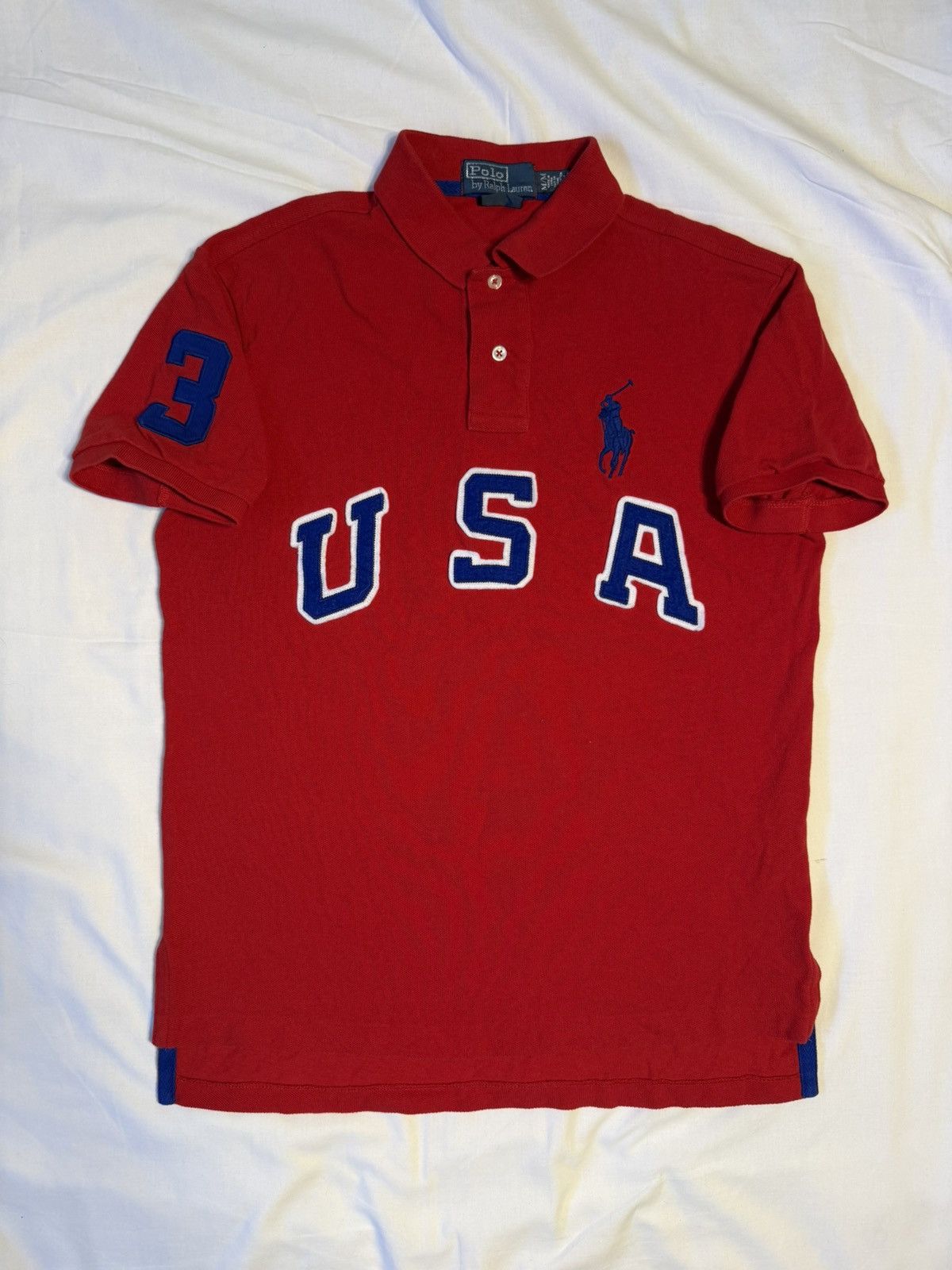 Polo Ralph Lauren Vintage Y2K Polo Ralph Lauren USA Red Big Pony Shirt ...