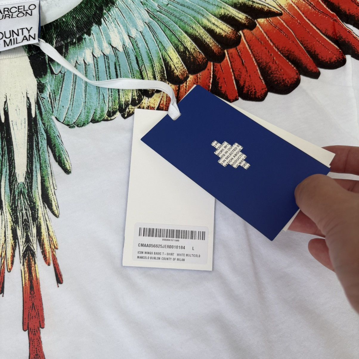 Marcelo Burlon Marcelo Burlon County of Milan Icon Wings basic t-shirt Size US L / EU 52-54 / 3 - 5 Thumbnail