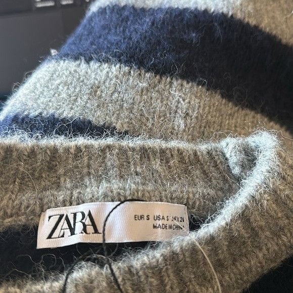 Zara NWOT ZARA WOOL BLEND FRENCH STRIPED SWEATER LIGHTWEIGHT Size S / US 4 / IT 40 - 6 Thumbnail