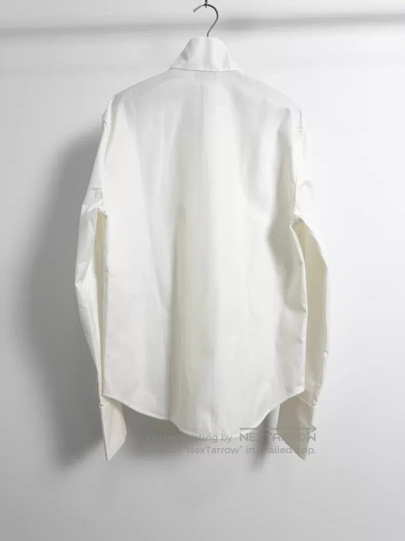 Saint Laurent Paris Saint Laurent Paris White Collar Accordion Dress Shirt Size XS / US 0-2 / IT 36-38 - 2 Thumbnail