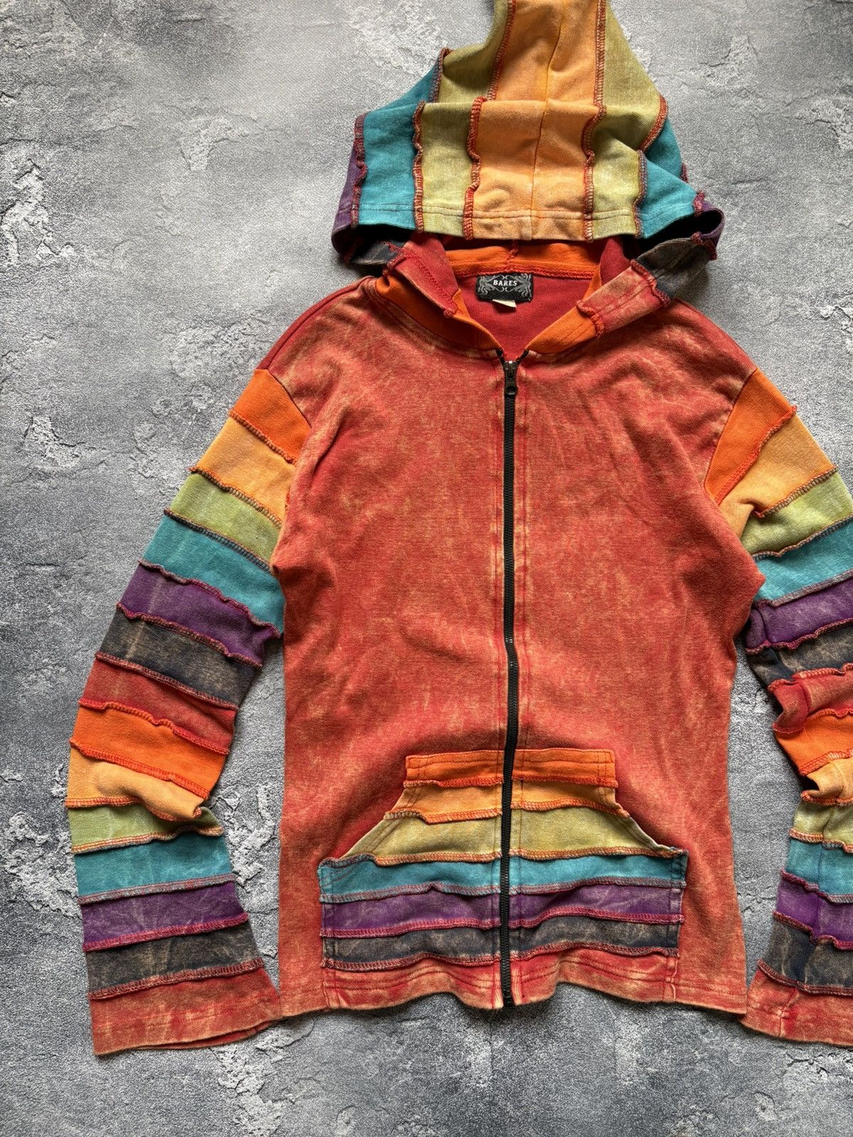 Japanese Brand Crazy Vintage Y2K Multicolour Japanese Zip Up Hoodie Size L / US 10 / IT 46 - 3 Thumbnail