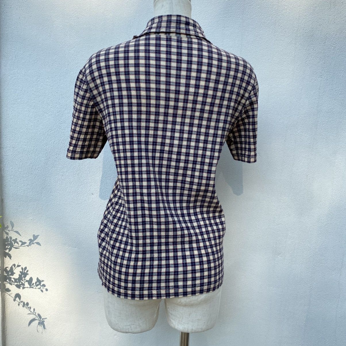 Tsumori Chisato Tsumori Chisato Vintage Plaid Button-Up Pleated Shirt Size M / US 6-8 / IT 42-44 - 13 Thumbnail