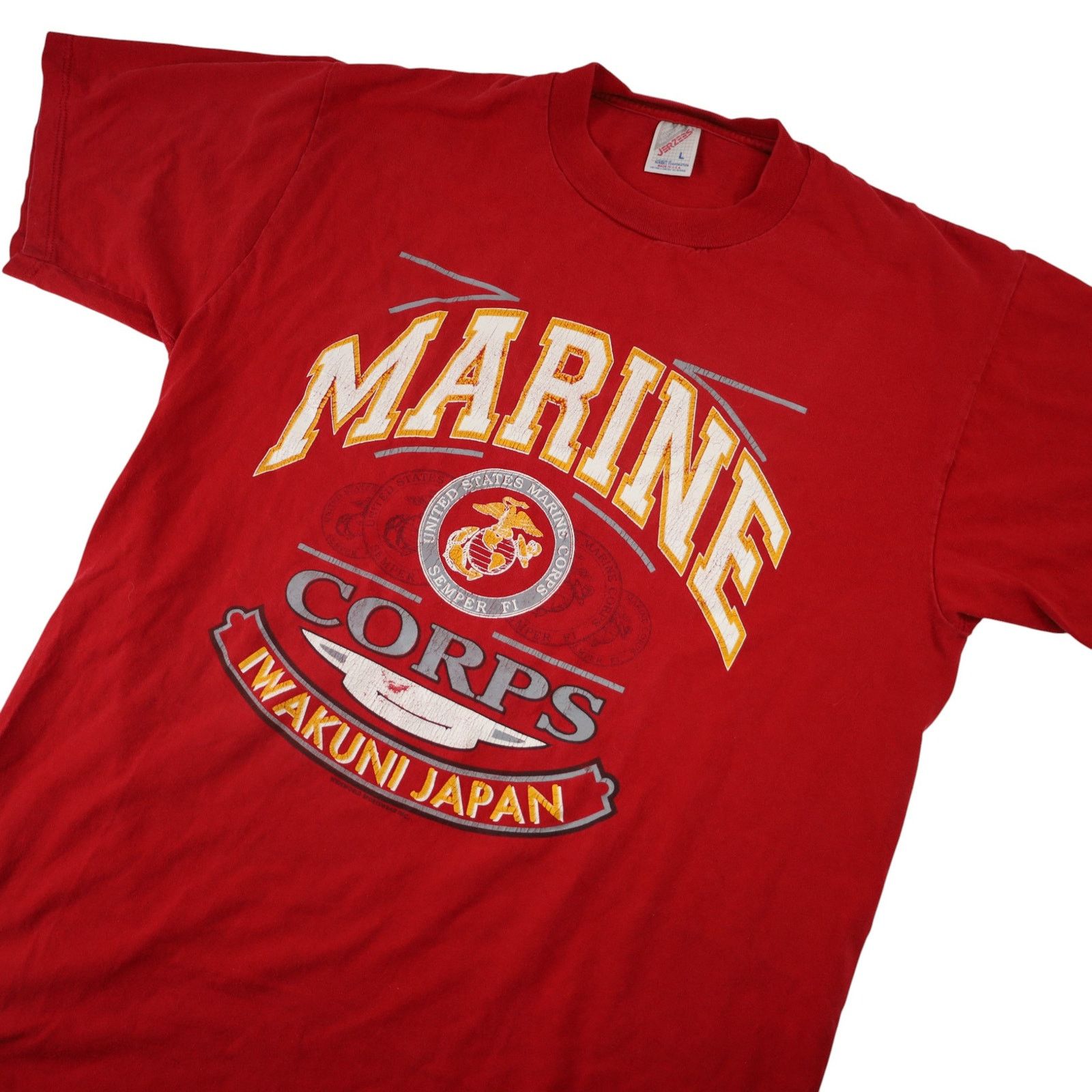 Vintage VTG United States Marine Corps Iwakuni Japan Graphic T Shirt Size US L / EU 52-54 / 3 - 2 Thumbnail