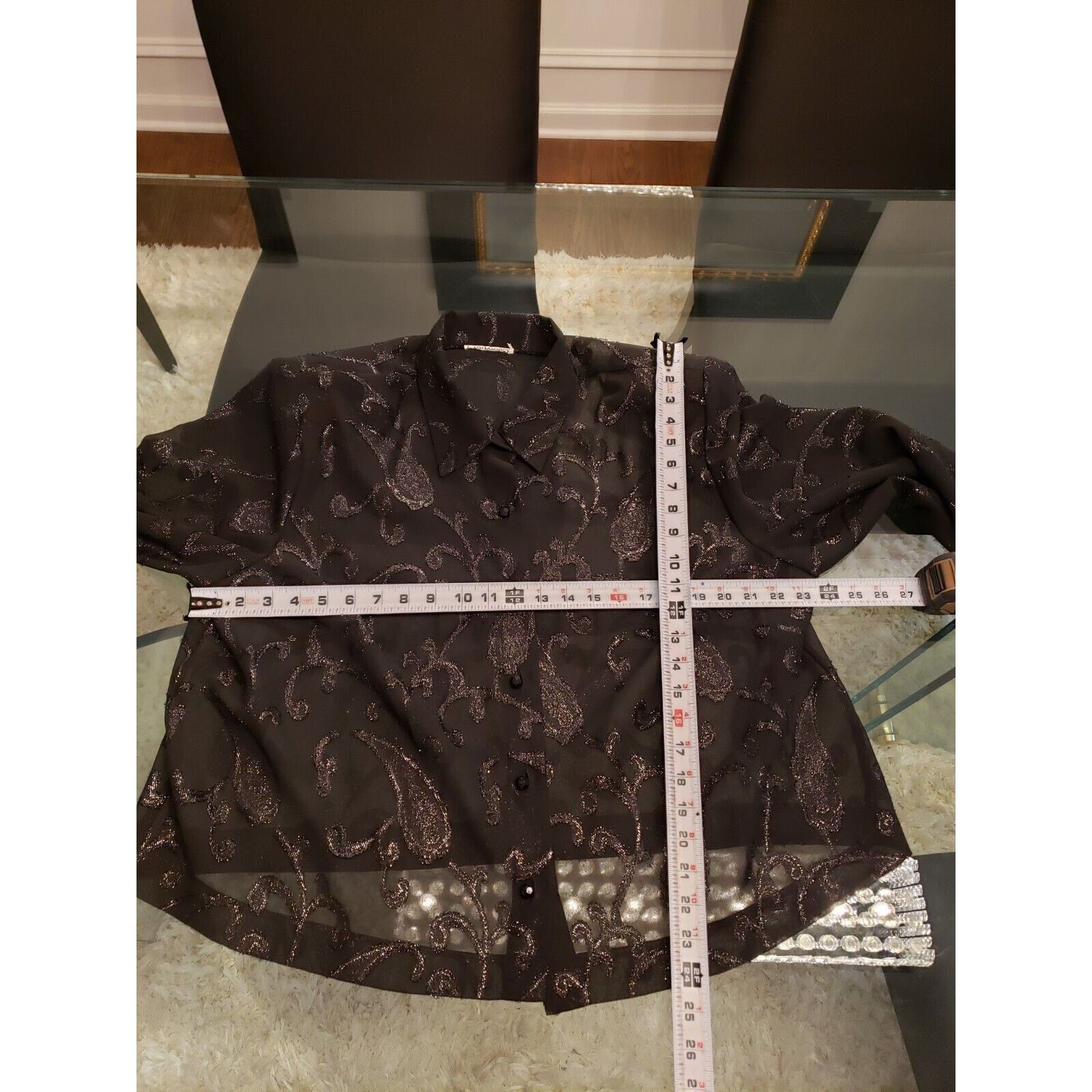 Other Women's Polyester Collared Casual Button Down Shirt Size 2X Size XXL / US 16-18 / IT 52-54 - 8 Thumbnail
