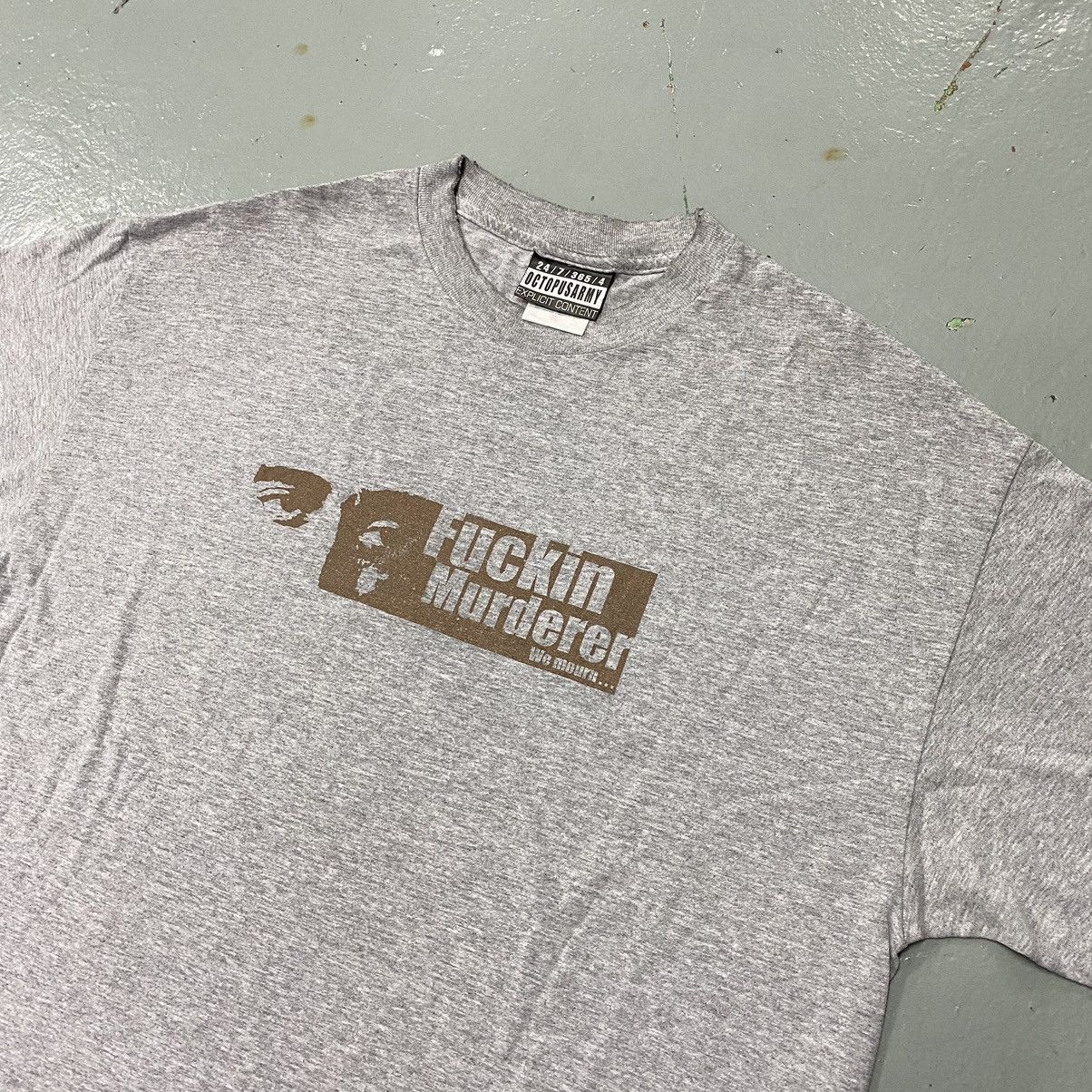 Vintage Octopus Army Tupac Box Logo Tee Skate 90s