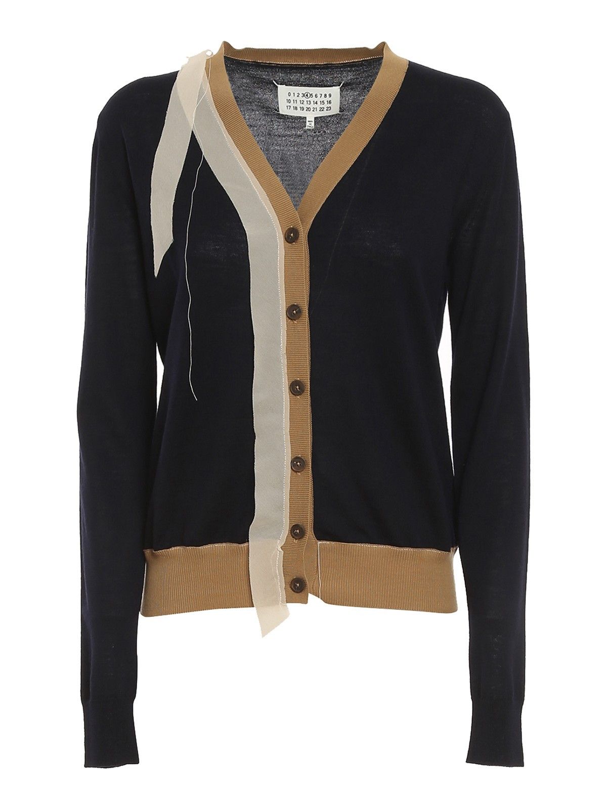 Maison Margiela o1y0625 Cardigan in Black/Beige Size XL / US 12-14 / IT 48-50 - 1 Thumbnail