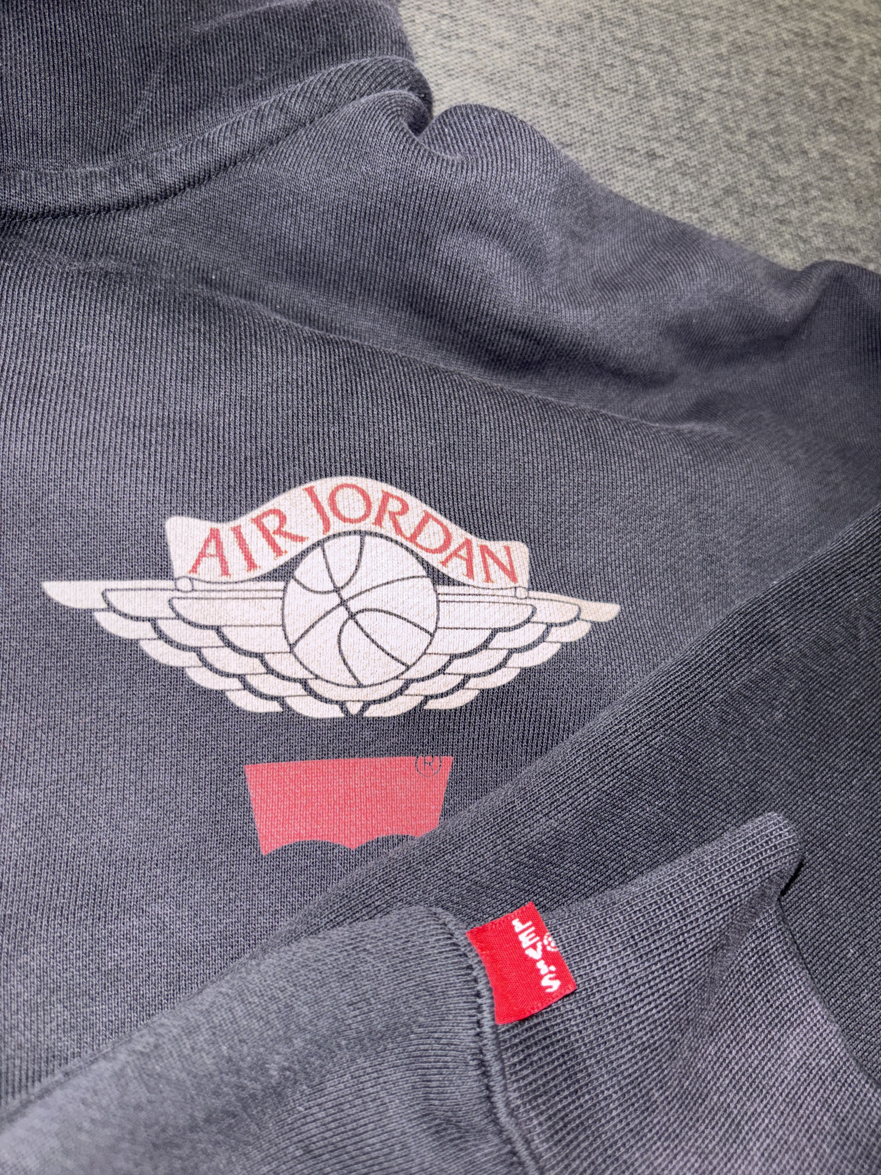 Levi's × Nike Nike Jordan x Levi's Full Zip Hoodie Black Medium IM6734-010 Size US M / EU 48-50 / 2 - 7 Thumbnail