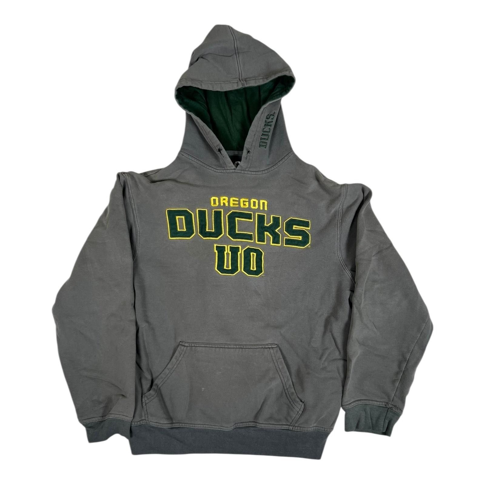 J. America Vintage Oregon Ducks Hoodie Mens Large Gray Green NCAA Footb Size US L / EU 52-54 / 3 - 1 Thumbnail