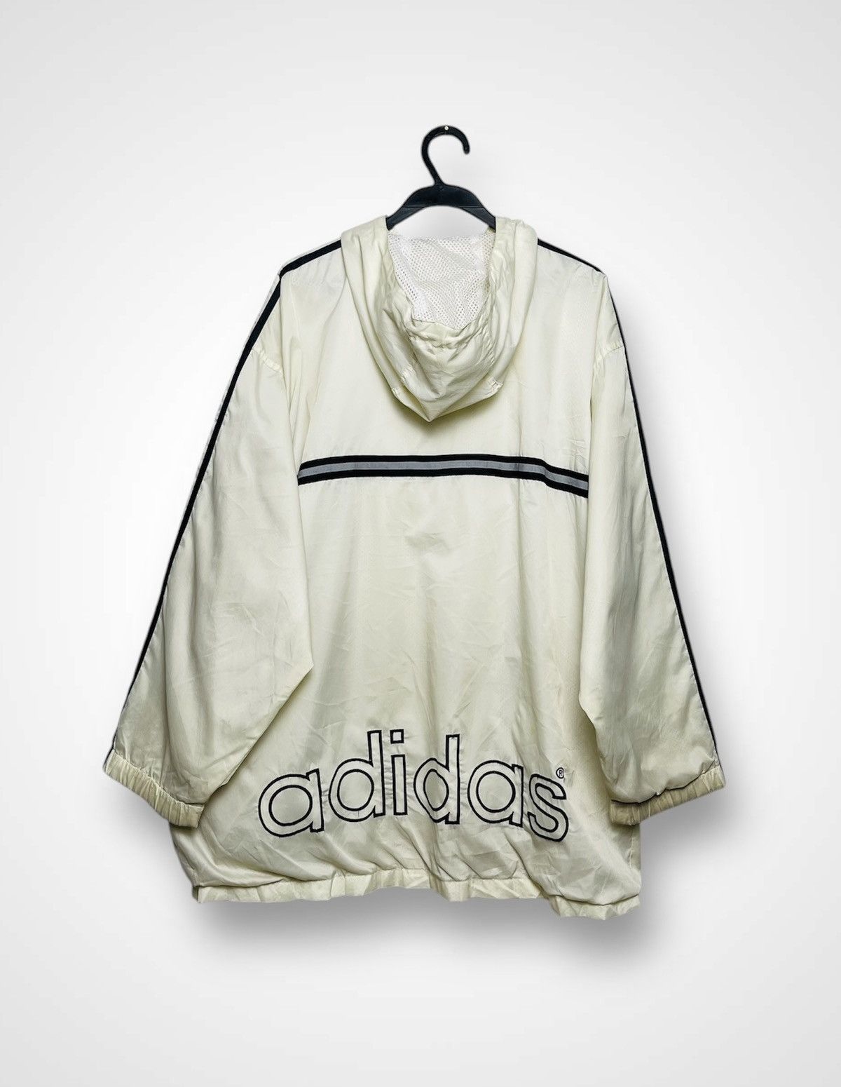 Adidas Vintage Adidas Windbreaker Hoodie Jacket (22) Size US XL / EU 56 / 4 - 2 Thumbnail