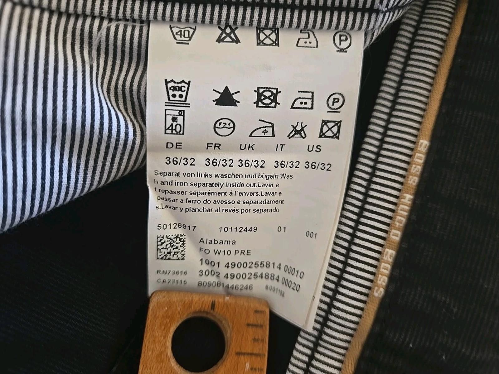 Hugo Boss HUGO BOSS Black Alabama Straight Leg 100% Cotton Pants 36x32 Size US 36 / EU 52 - 7 Thumbnail
