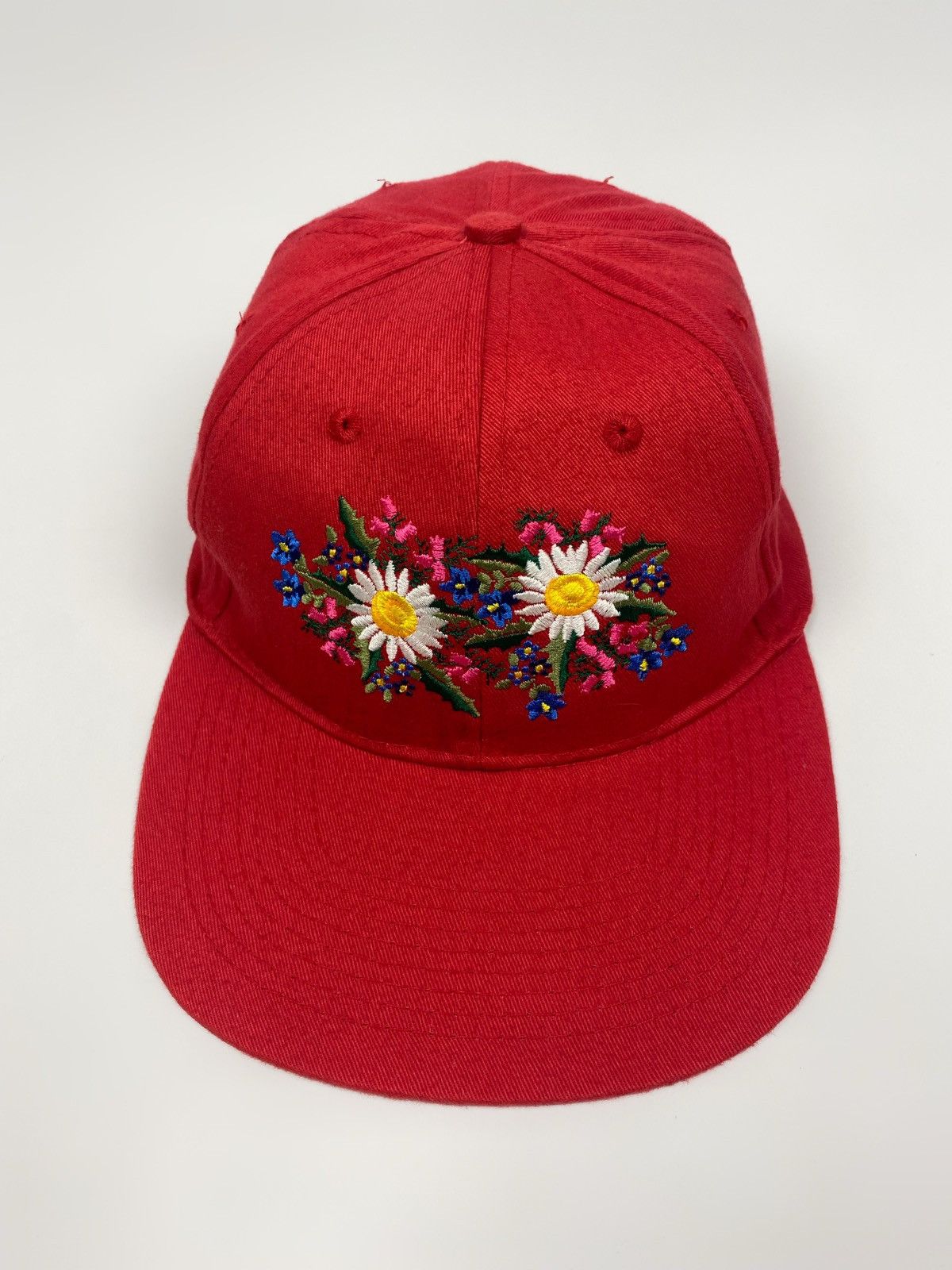 Vintage 1990’s Vintage Alpine Flowers Embroidery Snap Back Cap Size ONE SIZE - 1 Thumbnail