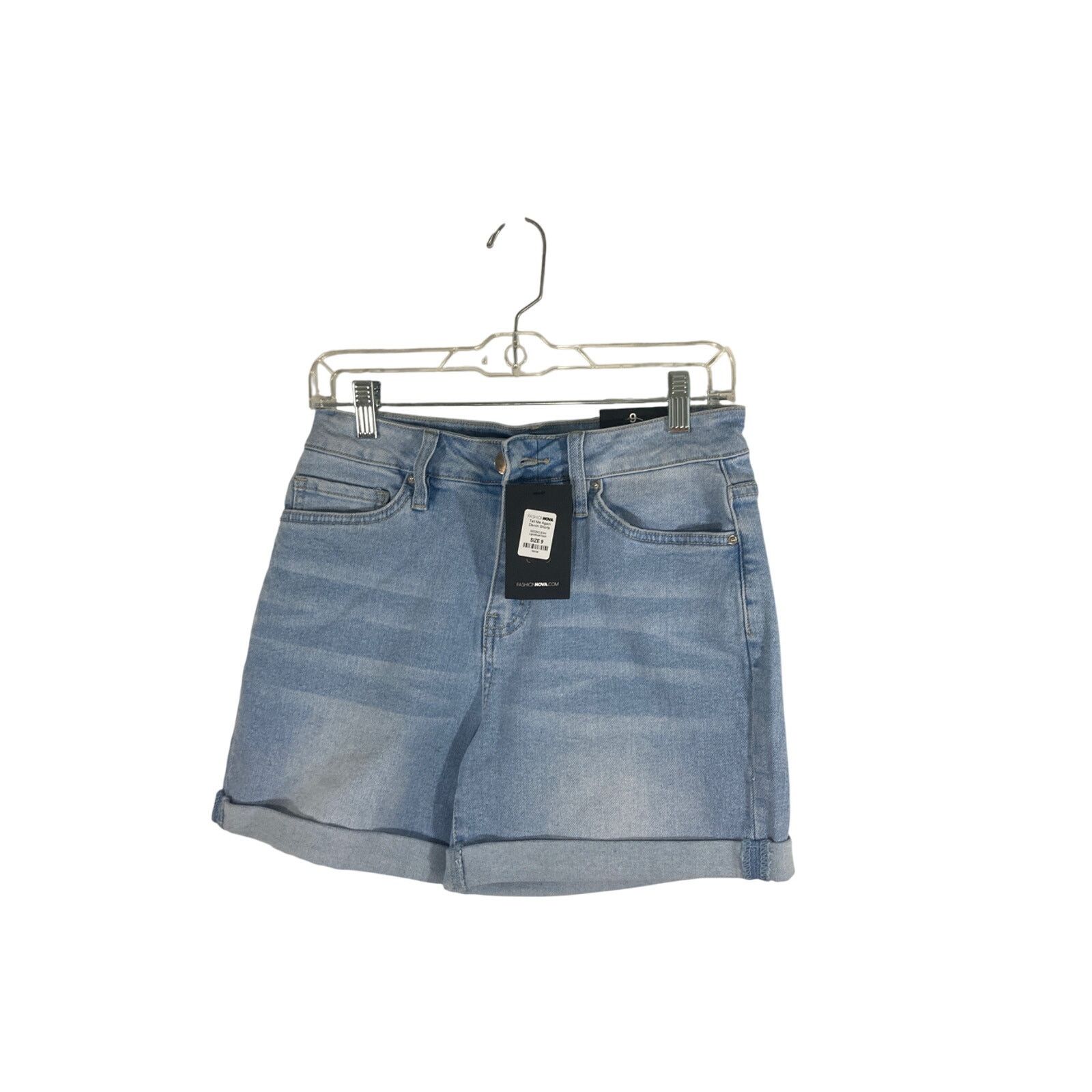 Other NWT Fashion Nova Tell Me Again Denim Mom Jeans Shorts Size 28" / US 6 / IT 42 - 1 Thumbnail