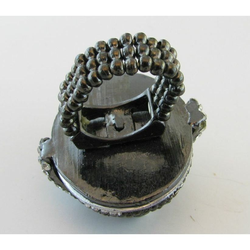 Other Coiled Serpent Snake Ring Black Rhinestones Transforms Goldh Size ONE SIZE - 4 Thumbnail