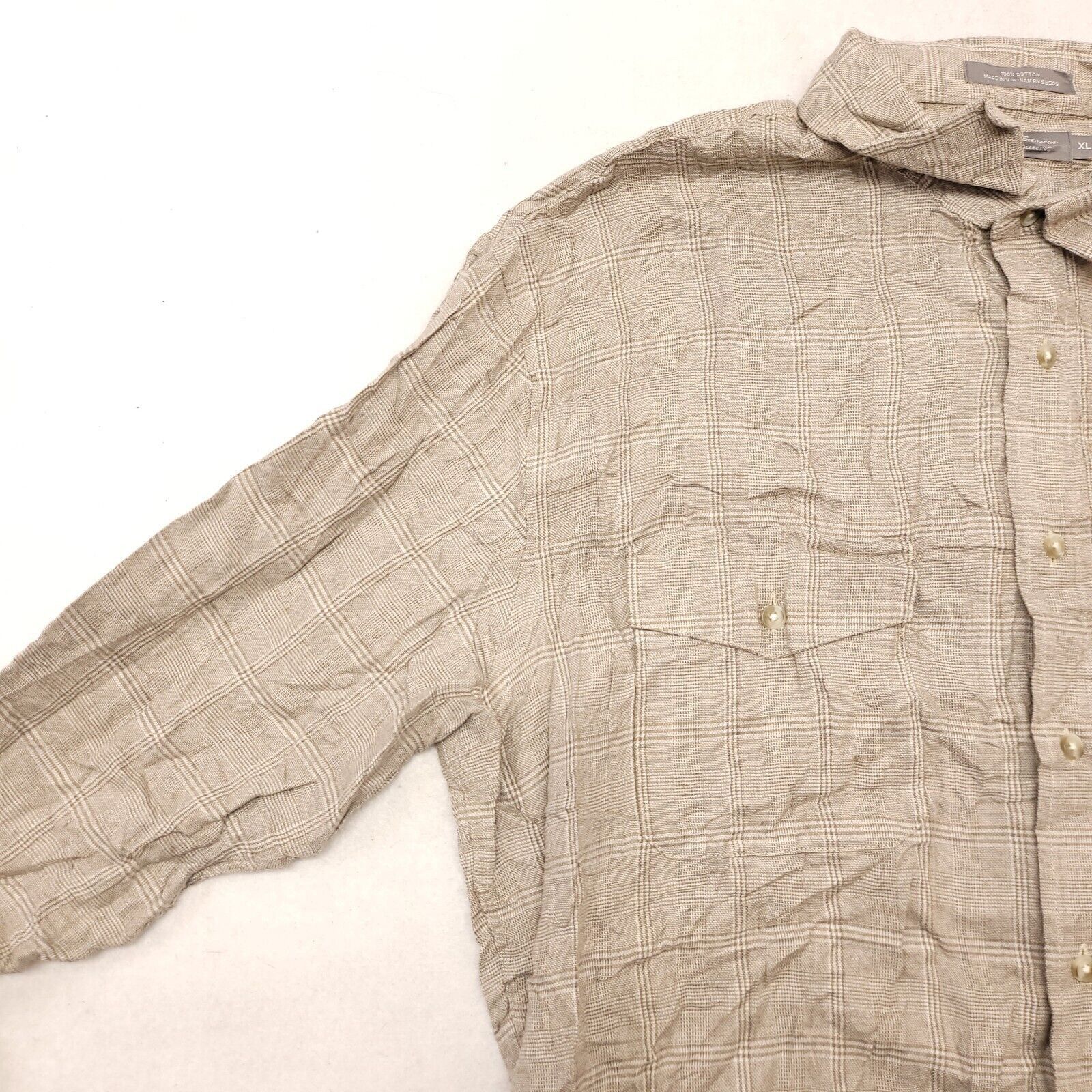 Cremieux Cremieux Classics Tartan Flannel Shirt Mens Size XL Beige Size US XL / EU 56 / 4 - 4 Thumbnail