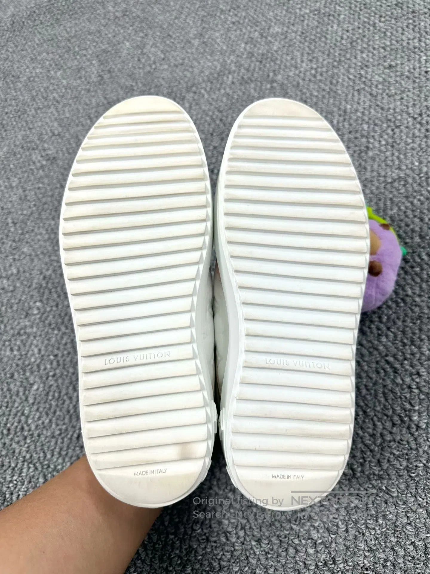 Louis Vuitton Louis Vuitton White and pink textured logo platform shoes| Size US 6 / IT 36 - 5 Thumbnail