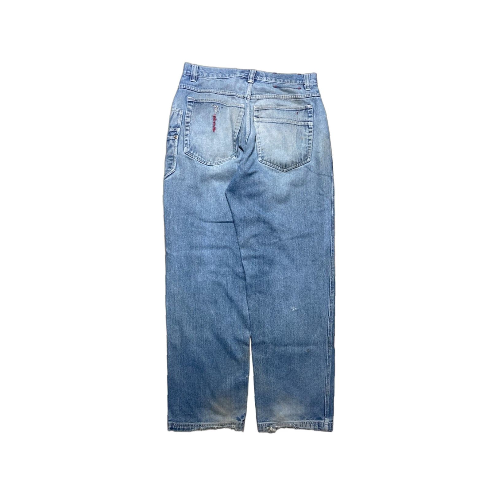 Fubu VINTAGE FUBU Jeans Men 34 Hip Hop Wide-Leg Blue 34x33 JNCO style Grunge Baggy Size US 34 / EU 50 - 1 Thumbnail