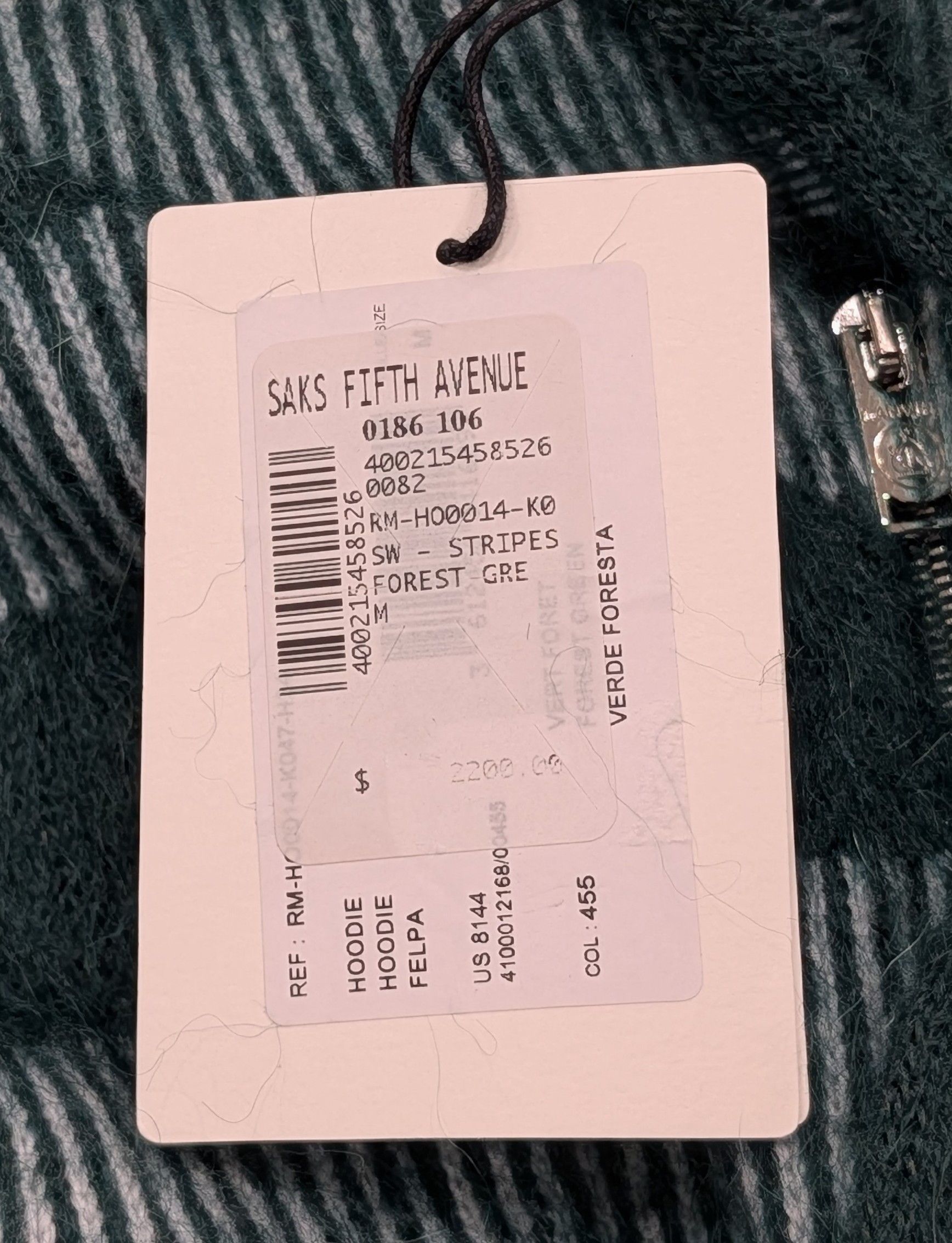 Lanvin Lanvin Striped Mohair Blend Sweater Hoodie Green Medium Size US M / EU 48-50 / 2 - 10 Thumbnail