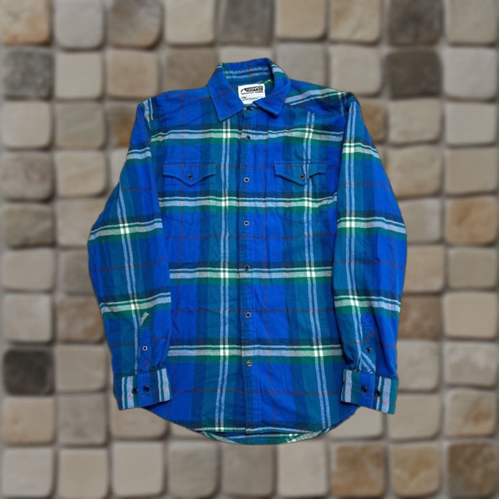 Mountain Khakis VINTAGE Mountain Khakis Shirt Men L Blue Plaid Cotton Pocket Details Classic Size US L / EU 52-54 / 3 - 1 Thumbnail