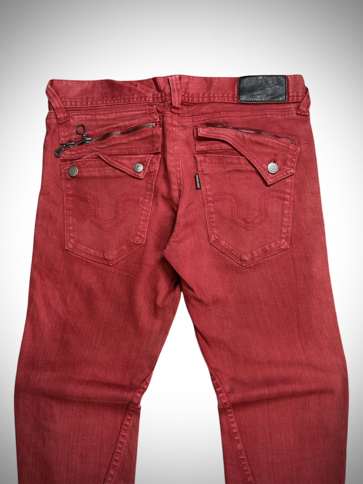 Tornado Mart 2000’s Tornado Mart - Flower Maroon Jeans Size US 30 / EU 46 - 2 Thumbnail