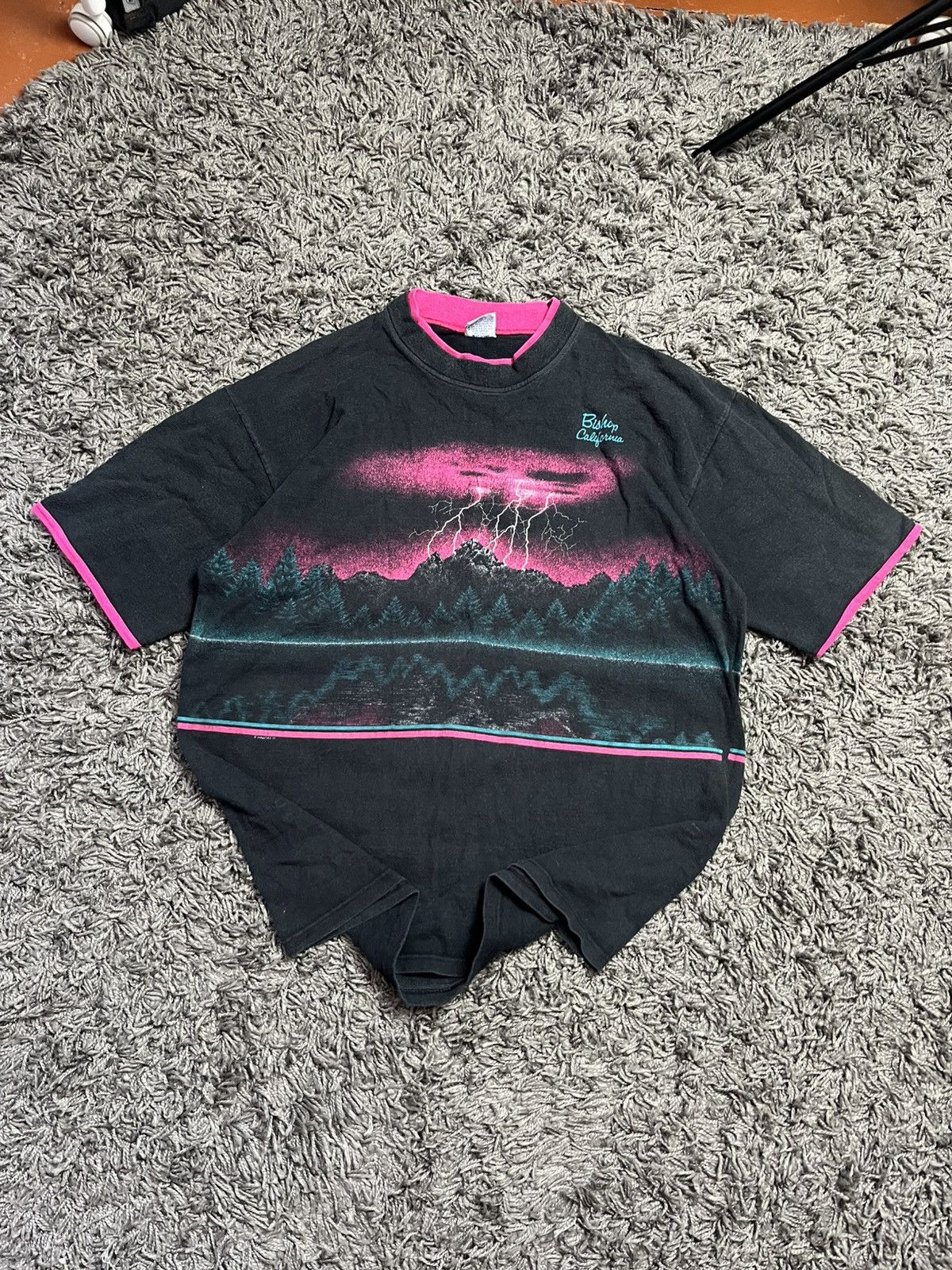 Vintage Vintage 90s Habitat LightningMountain AOP Shirt Double Sided Size US XL / EU 56 / 4 - 2 Thumbnail