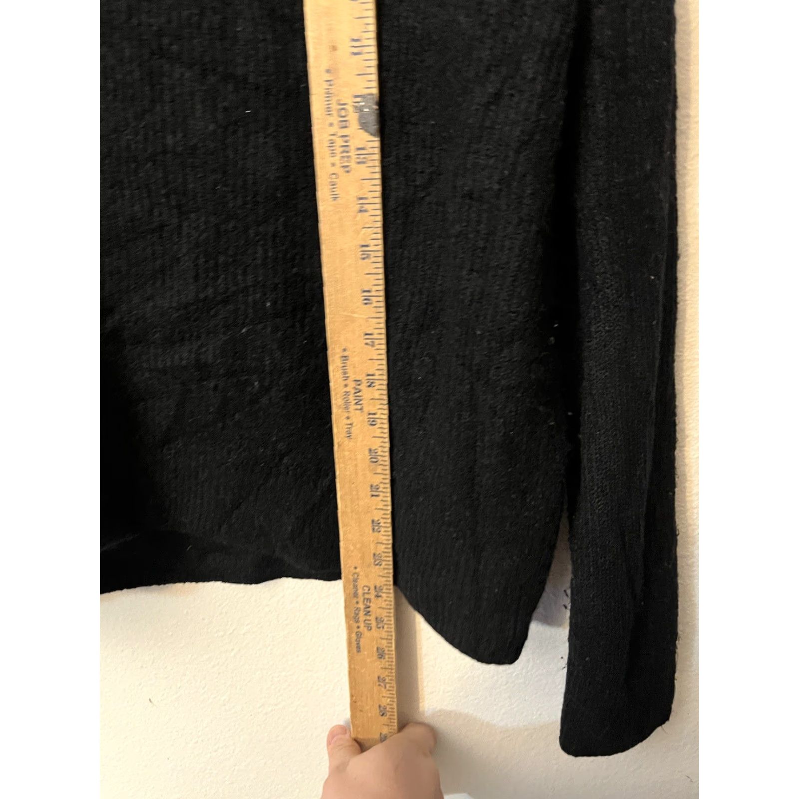 Old Navy Old Navy Black Knit Pullover Sweater Long Sleeve Women’s Size L Acrylic — Regular Fit, Solid Pattern, Round Neck, Casual, Vintage: No Size L / US 10 / IT 46 - 5 Thumbnail