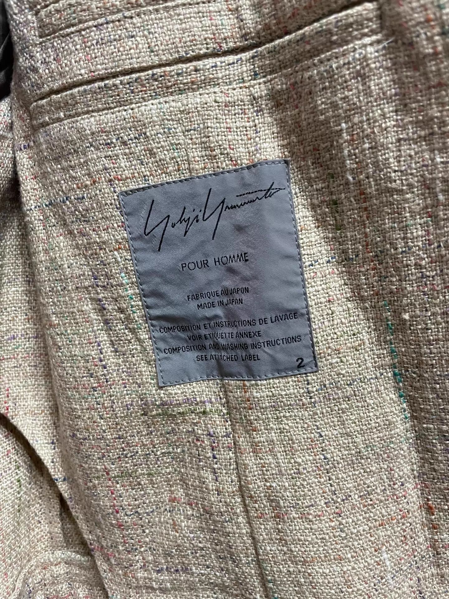 Yohji Yamamoto Yohji Yamamoto Vtg Unisex 2 Colorful Linen Blazer Size US M / EU 48-50 / 2 - 5 Thumbnail