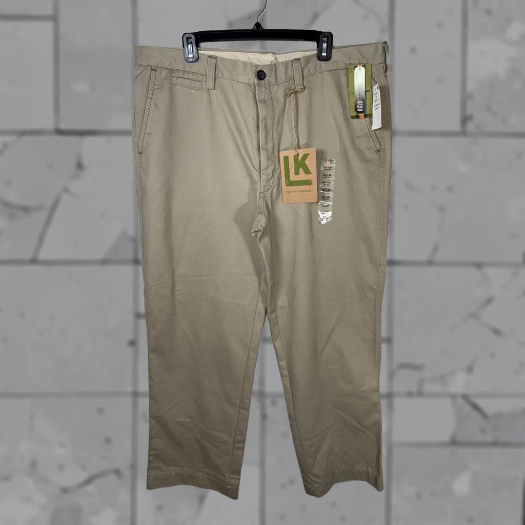 Haggar Life Haggar Chino Pants Striped Beige 40x30 NWT Slim Straight Men's Trousers Size US 40 / EU 56 - 1 Thumbnail