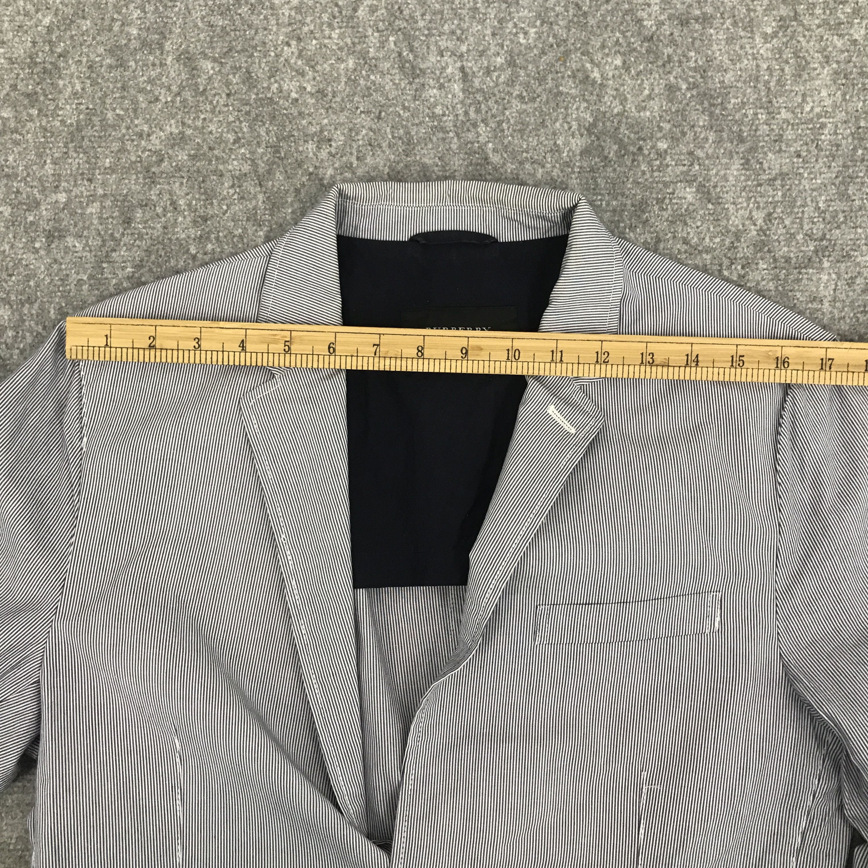 Burberry × Japanese Brand Rare burberry black label Striped blazer coat jacket Size US L / EU 52-54 / 3 - 5 Thumbnail