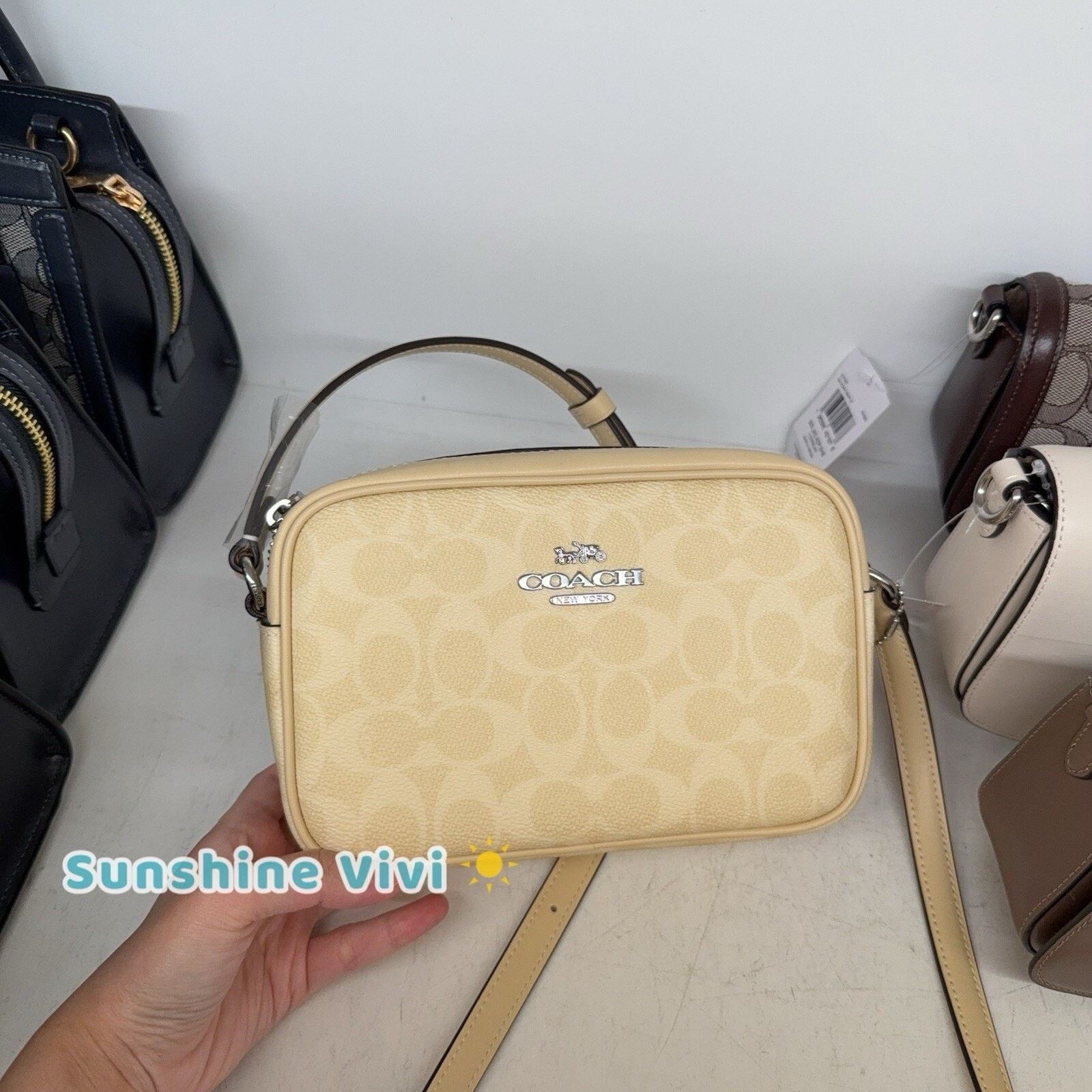 NWT Coach Cy752 Mini Jamie Camera Bag Silve/hay in Yellow, Women's