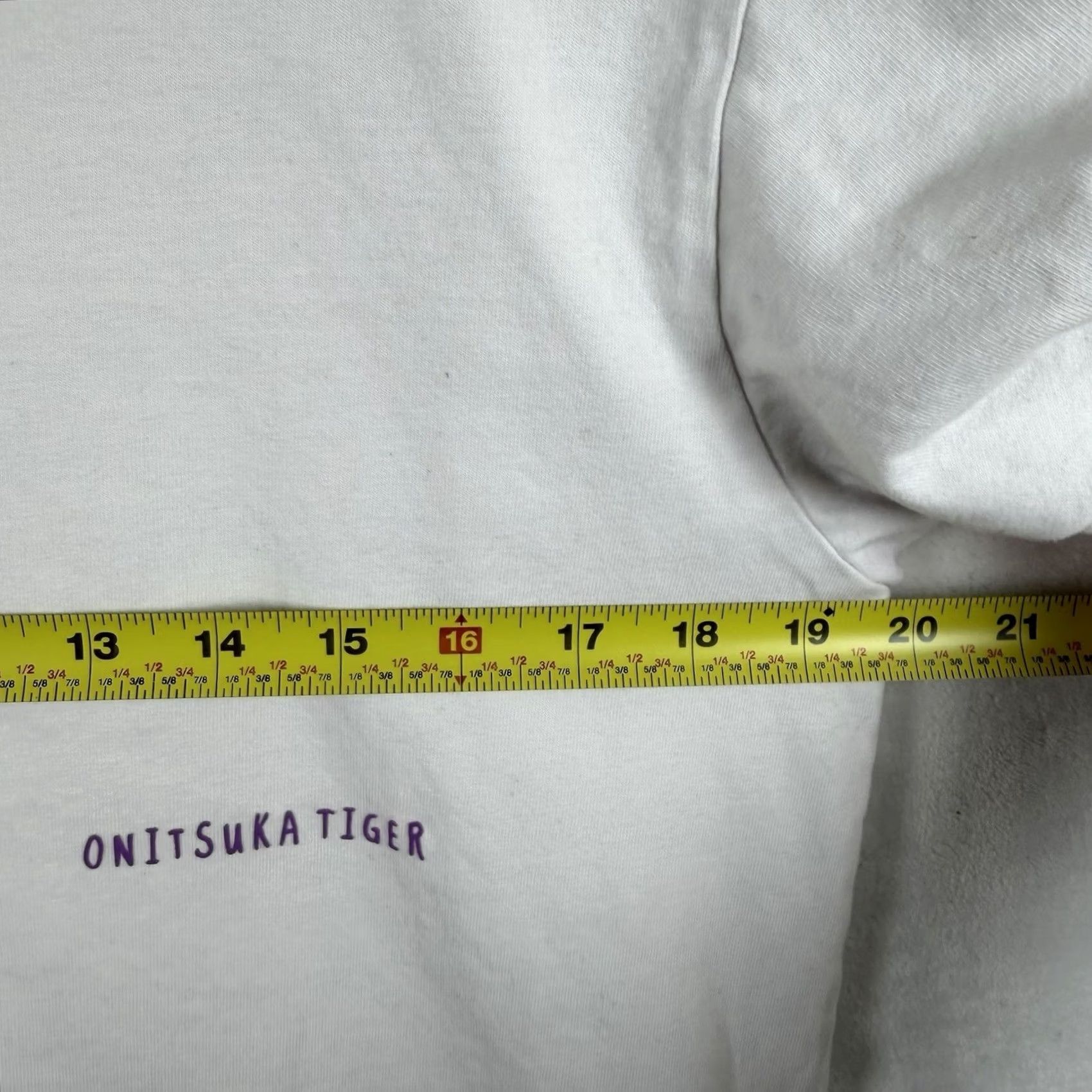 Onitsuka Tiger Onitsuka Tiger T-Shirt Mens Large White Cotton Graphics Spirit of Kobe Neon Size US L / EU 52-54 / 3 - 6 Thumbnail