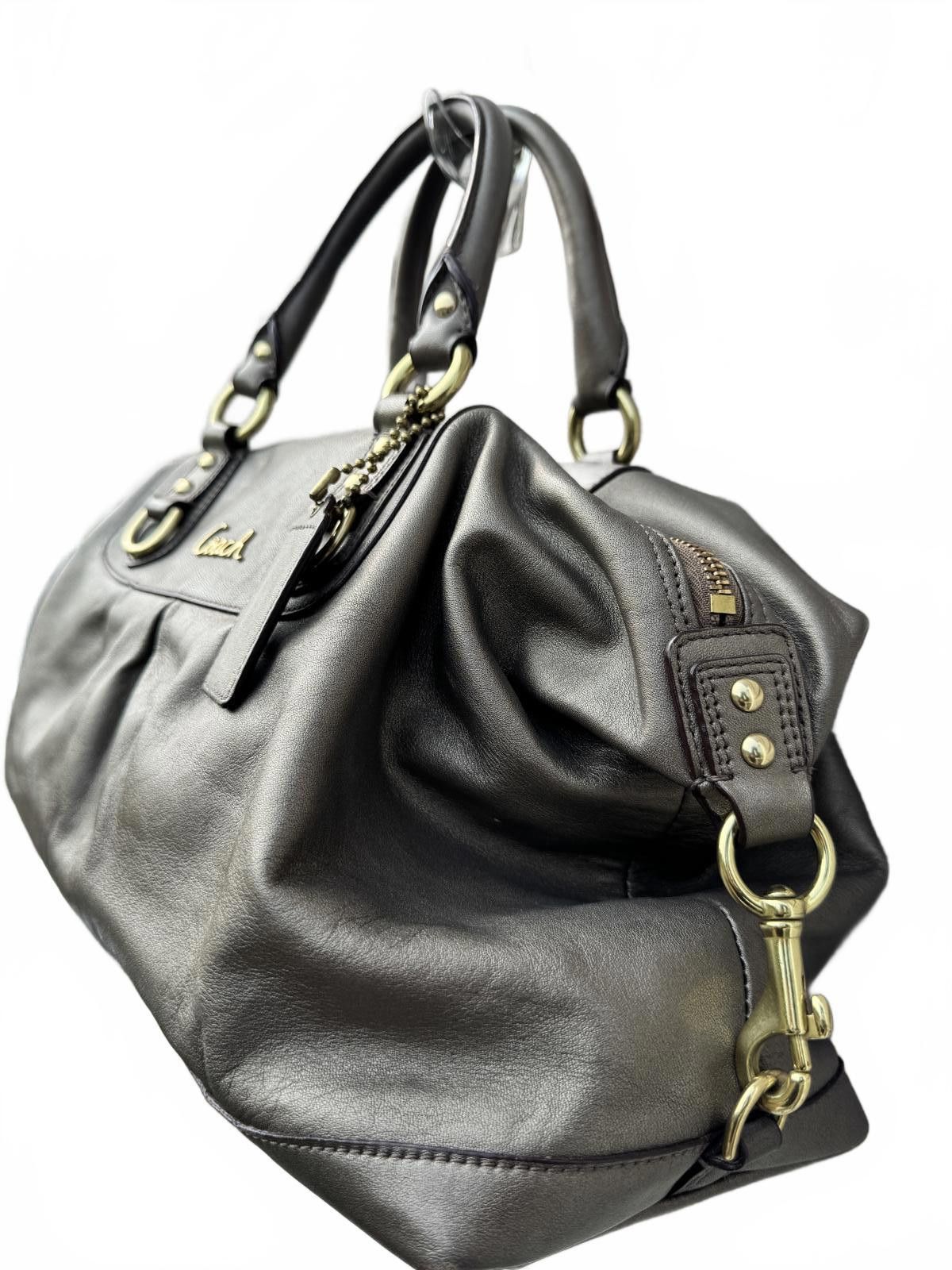 Coach Coach Women's Leather Handbag Metallic Bronze Size ONE SIZE - 3 Thumbnail