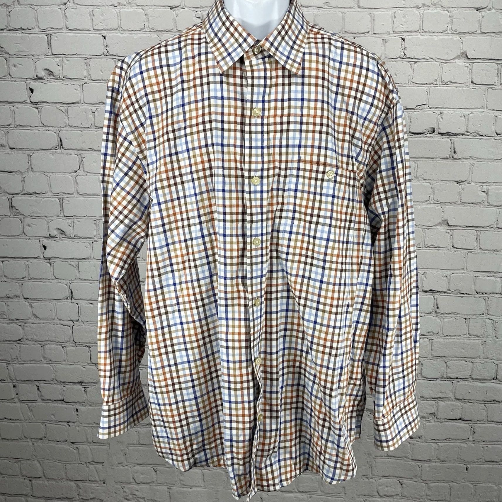 Orvis Orvis Multicolor Check Cotton Long Sleeve Button-Up Lightweight Shirt XL Men Size US XL / EU 56 / 4 - 2 Thumbnail