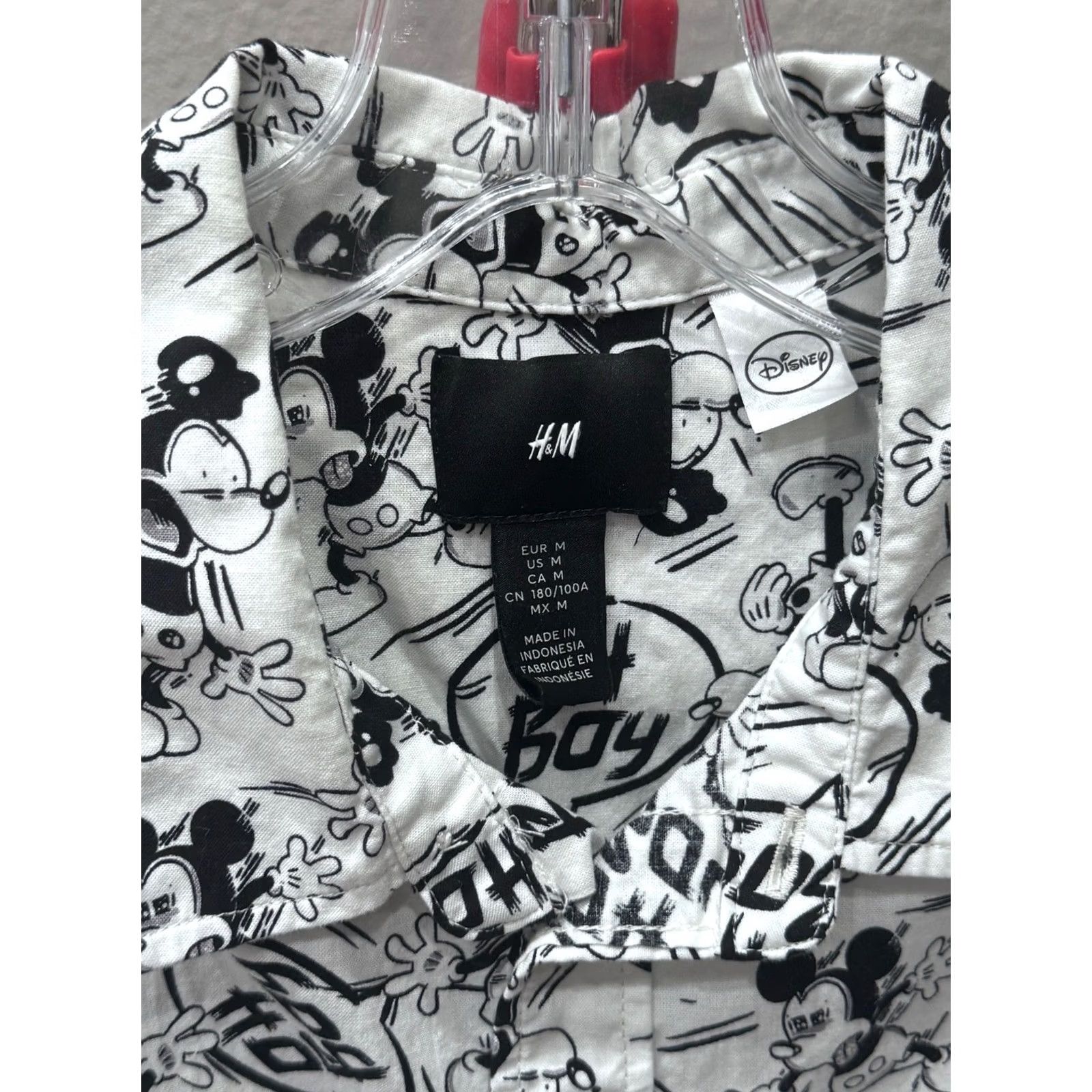 H&M H & M Mickey Mouse Oh Boy Button Up Shirt Shirt M Mens Short Sleeve Multicolor 100% Happiness 90s Size US M / EU 48-50 / 2 - 6 Thumbnail