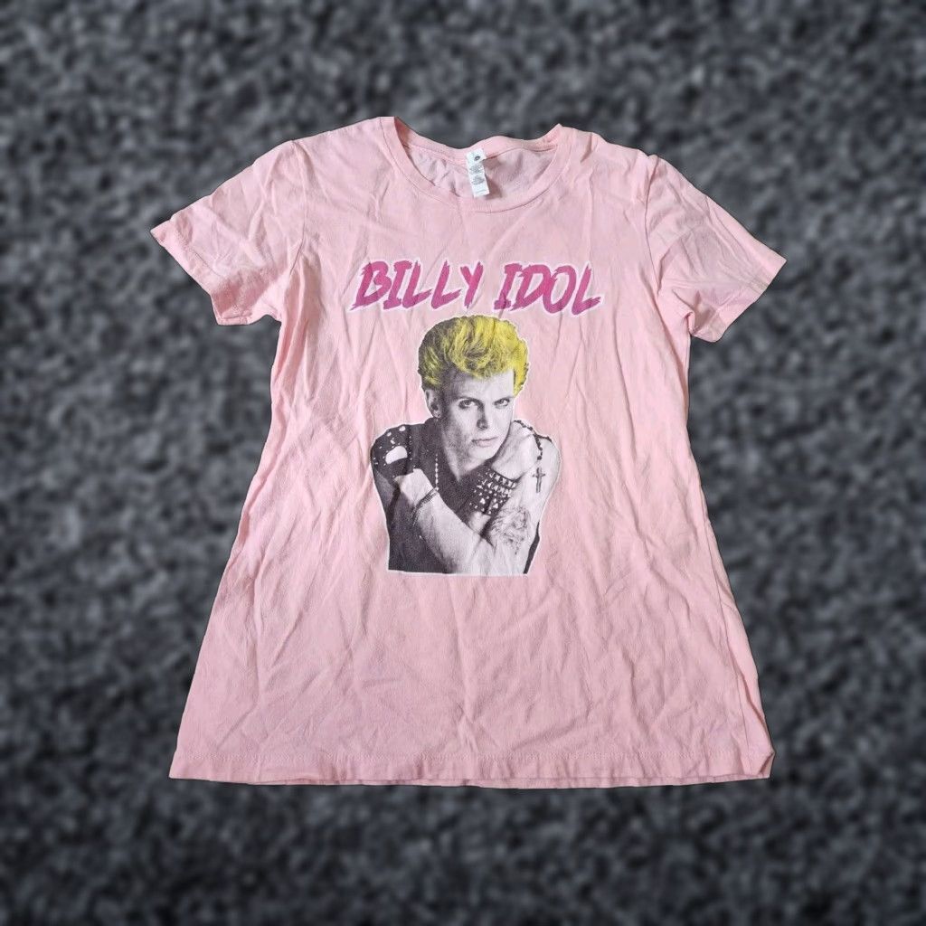 Next Level VINTAGE Next Level T-Shirt Juniors L Billy Idol Rock Classic Pink Short Sleeve Womens Size L / US 10 / IT 46 - 1 Thumbnail