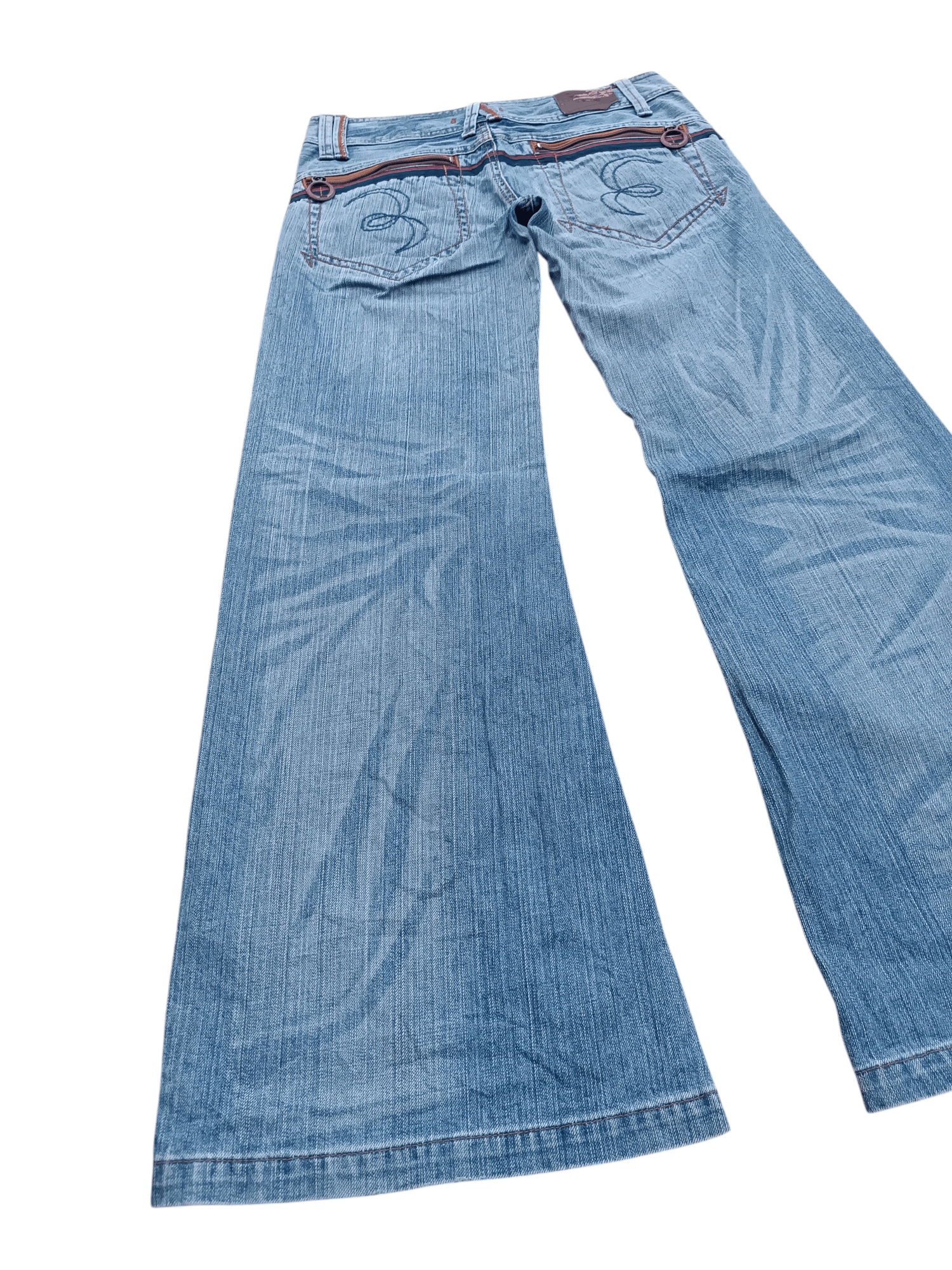Japanese Brand SUPER FLARED🔥Et Boite Whiskers Faded Low Rise Boot Cut Size US 32 / EU 48 - 10 Thumbnail