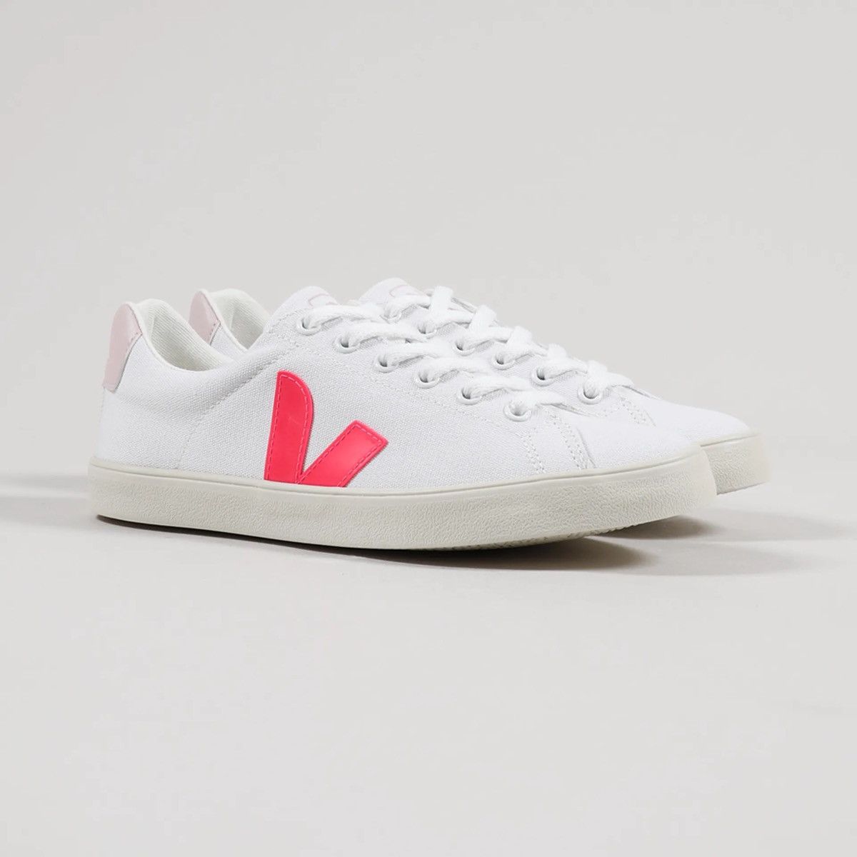Veja Veja Womens Esplar SE Canvas Shoes White Rose Fluo Petale Size US 10 / IT 40 - 2 Thumbnail