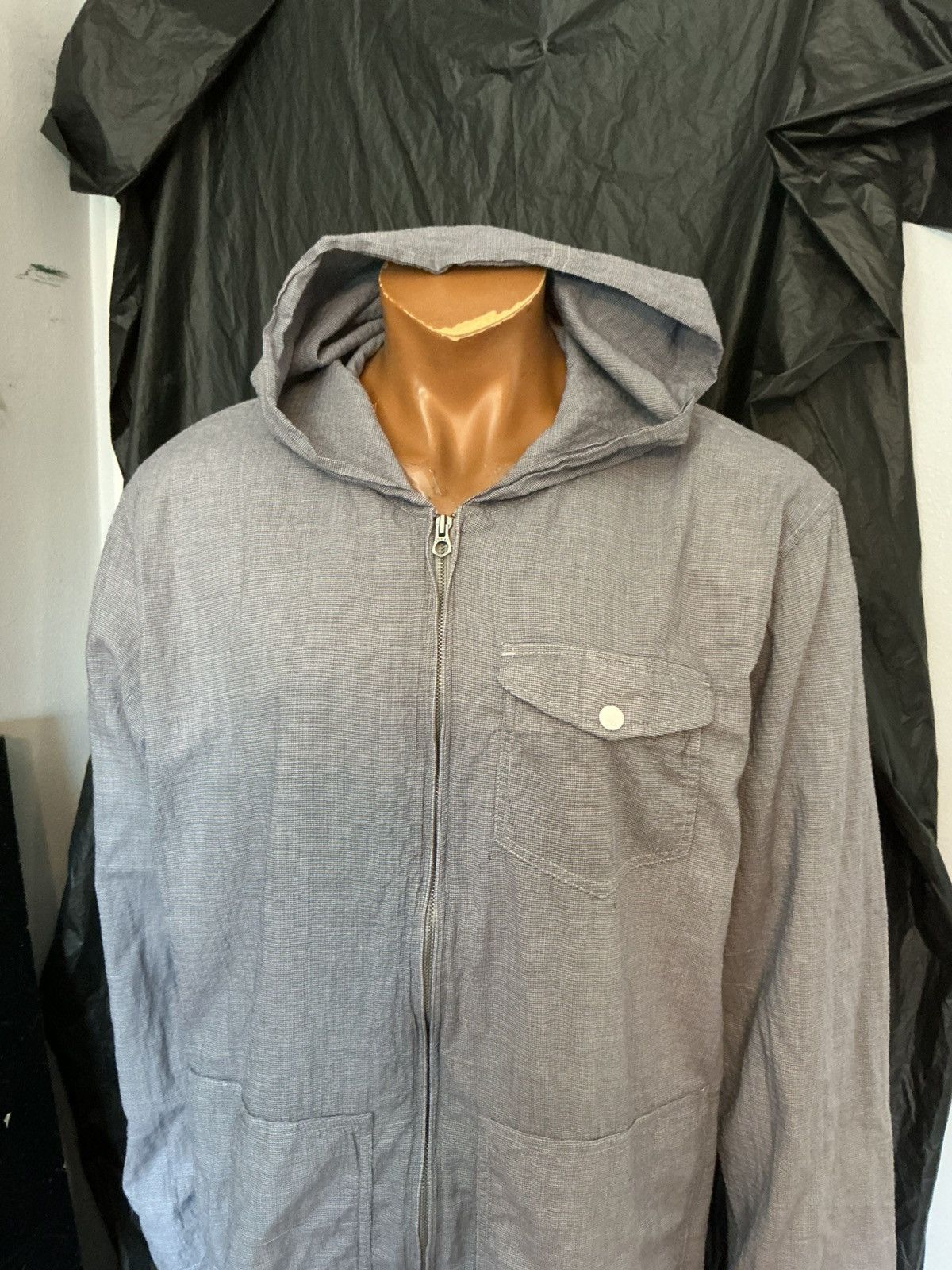 Ever Ever Brand Made In USA Houndstooth Zip Hooded Pocket Jacket Size US XL / EU 56 / 4 - 11 Thumbnail