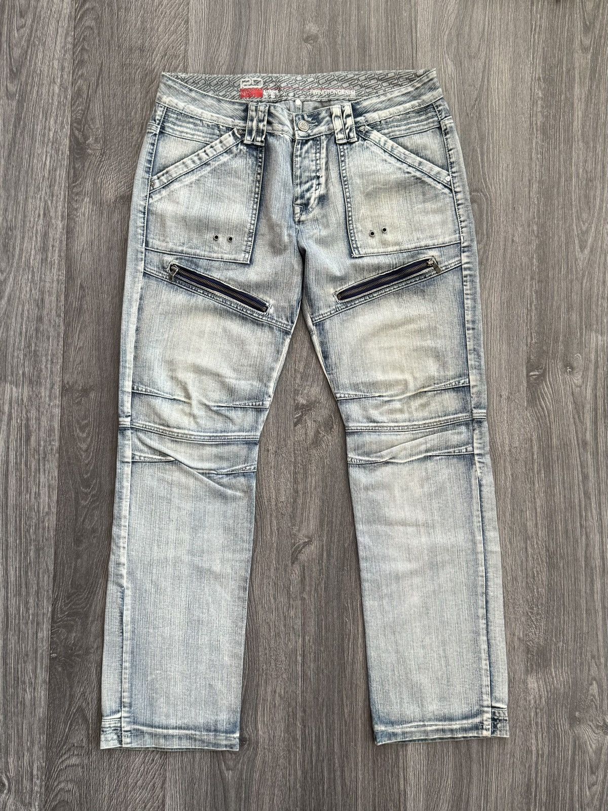 Japanese Brand Y2K Vintage Japanese Washed Zip Jeans Size US 34 / EU 50 - 1 Thumbnail