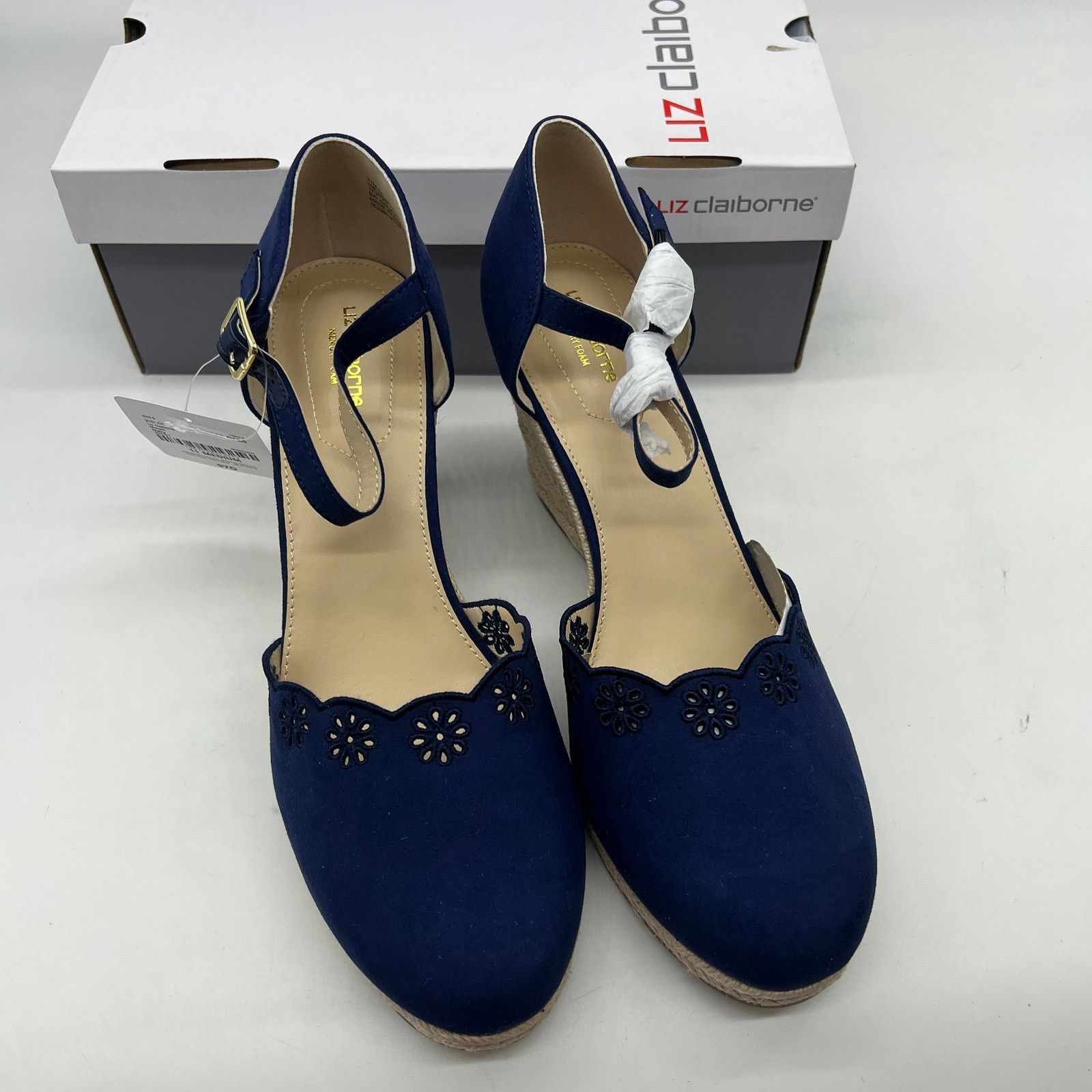 Other Liz Claiborne Morgan Women's Wedge Heels Blue Navy Size 11M Size US 11 / IT 41 - 2 Thumbnail