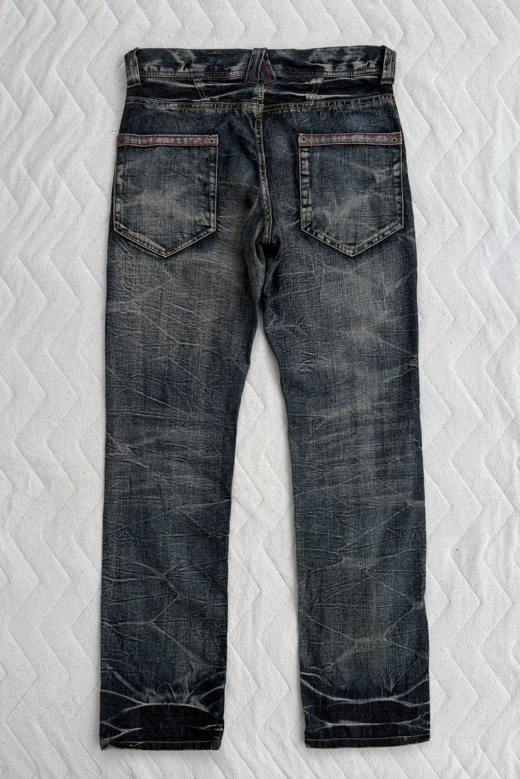 Japanese Brand Japanese Denim Distressed Faded Jeans Indigo Vintage Wash Size US 32 / EU 48 - 2 Thumbnail