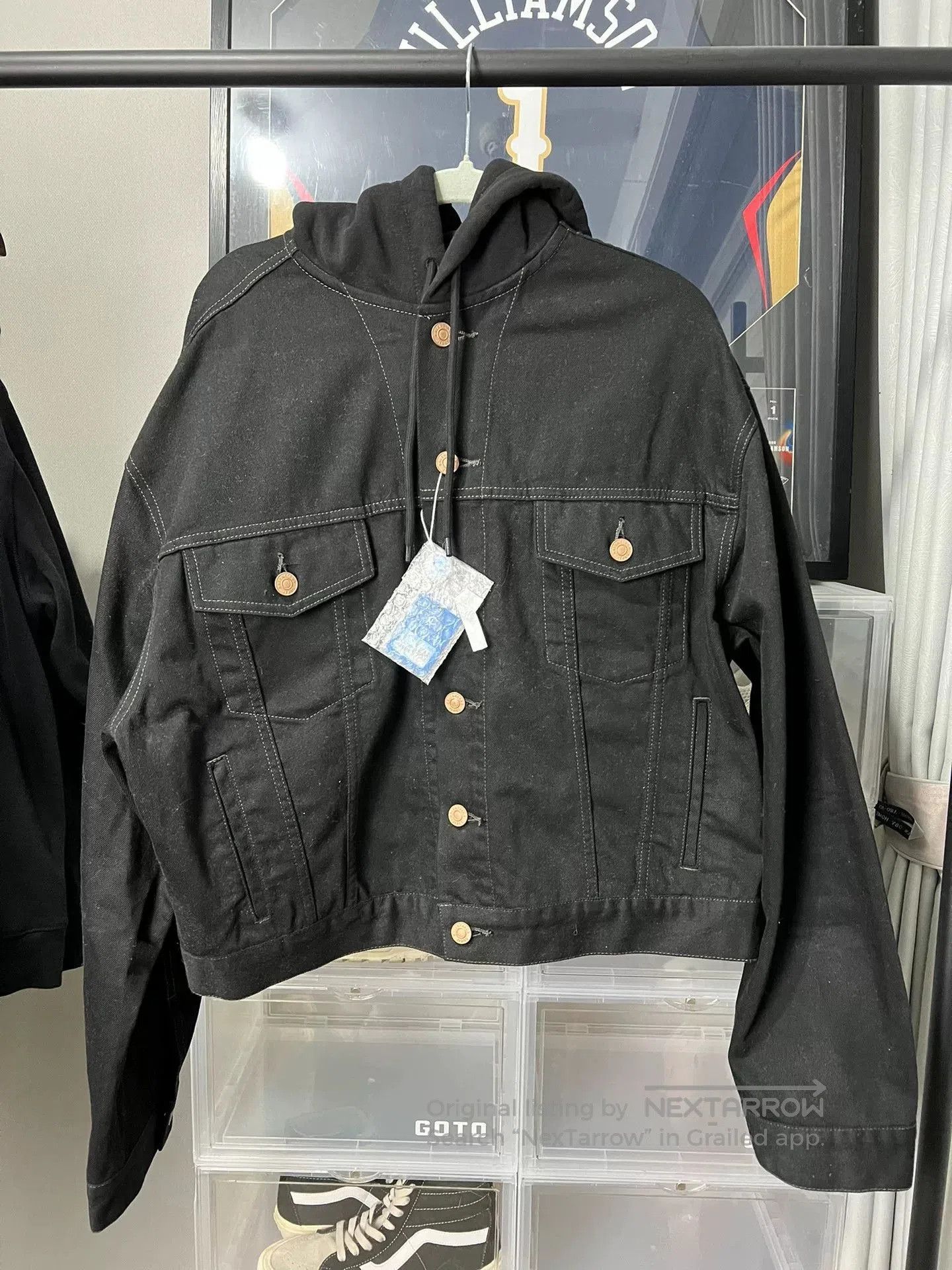 Balenciaga Balenciaga Denim Hooded Jacket. Size US XXS / EU 40 - 1 Thumbnail