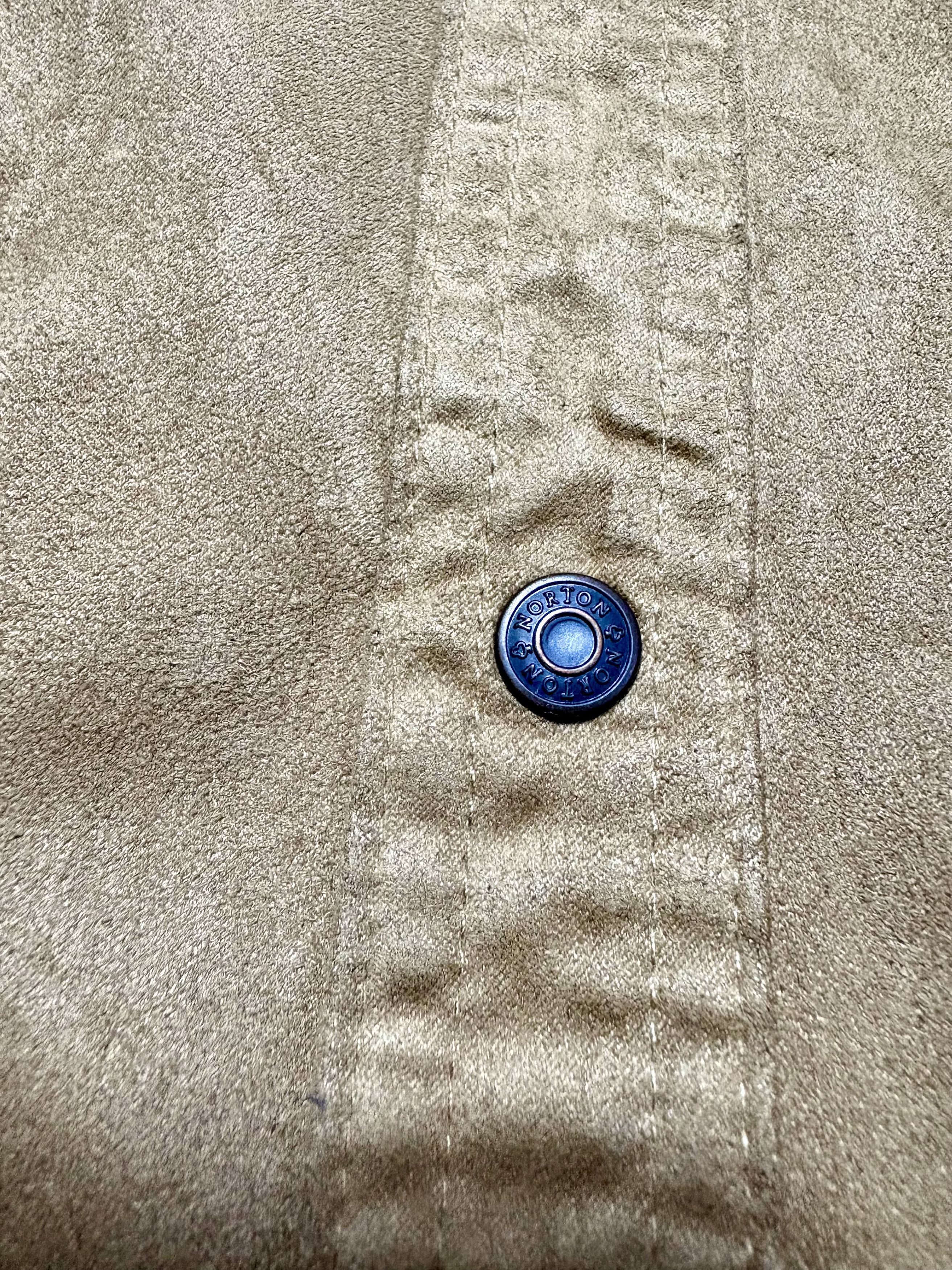 Norton SUEDE NORTON MOTORCYCLE EMBROIDERY BUTTON UP SHIRT Size US XXL / EU 58 / 5 - 7 Thumbnail